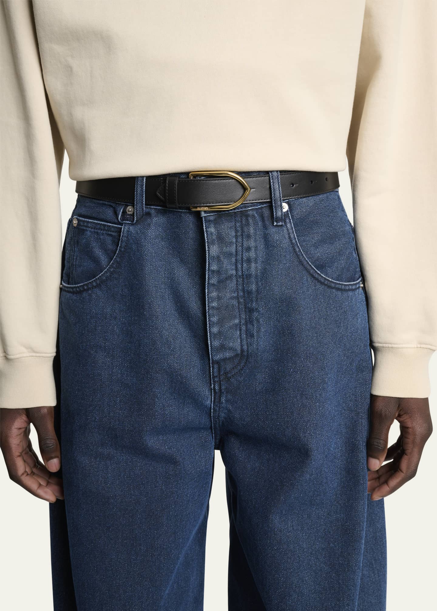 Jacquemus Men's The Bambino Leather Belt Image 2 of 2
