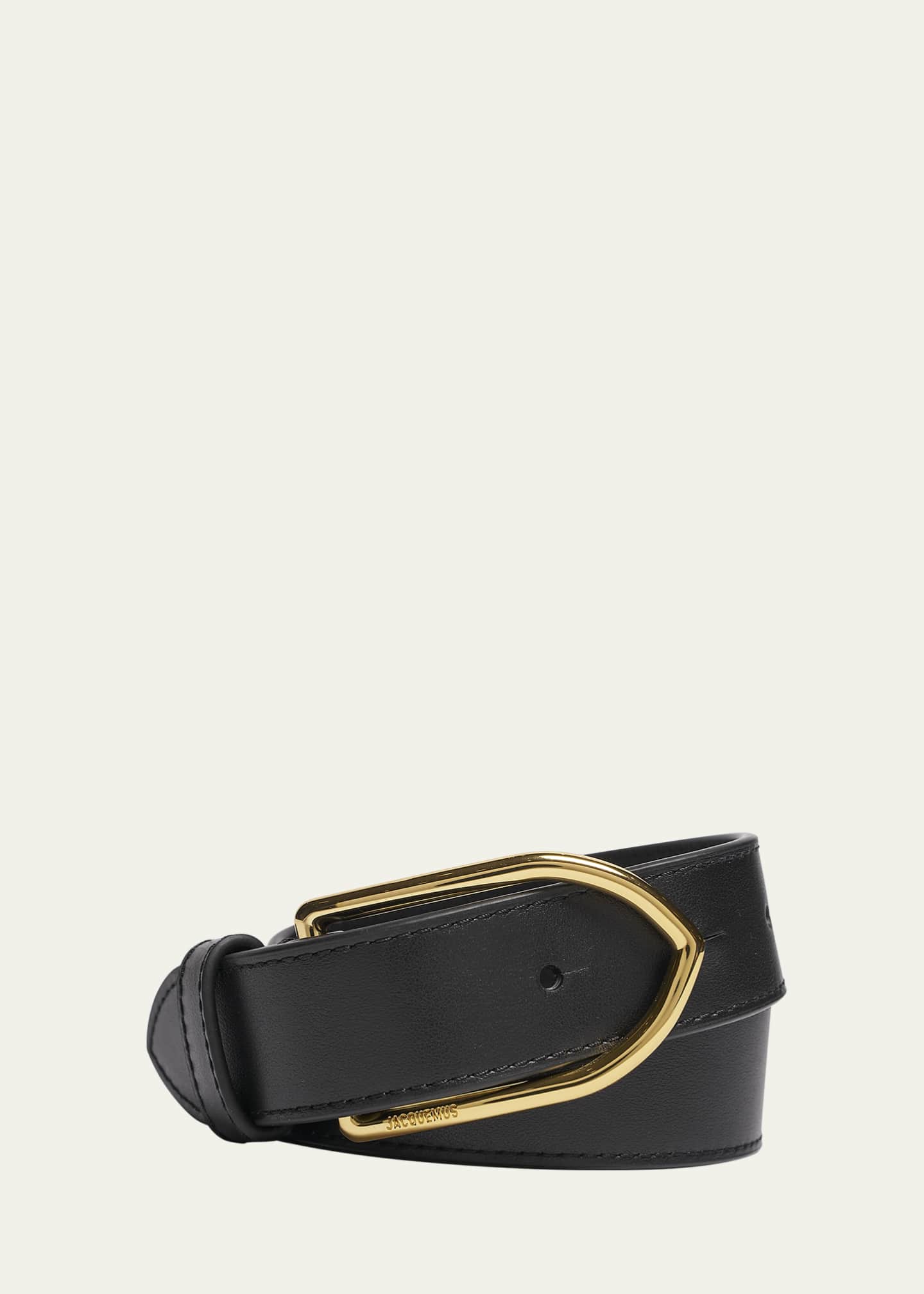 Jacquemus Men's The Bambino Leather Belt Image 1 of 2