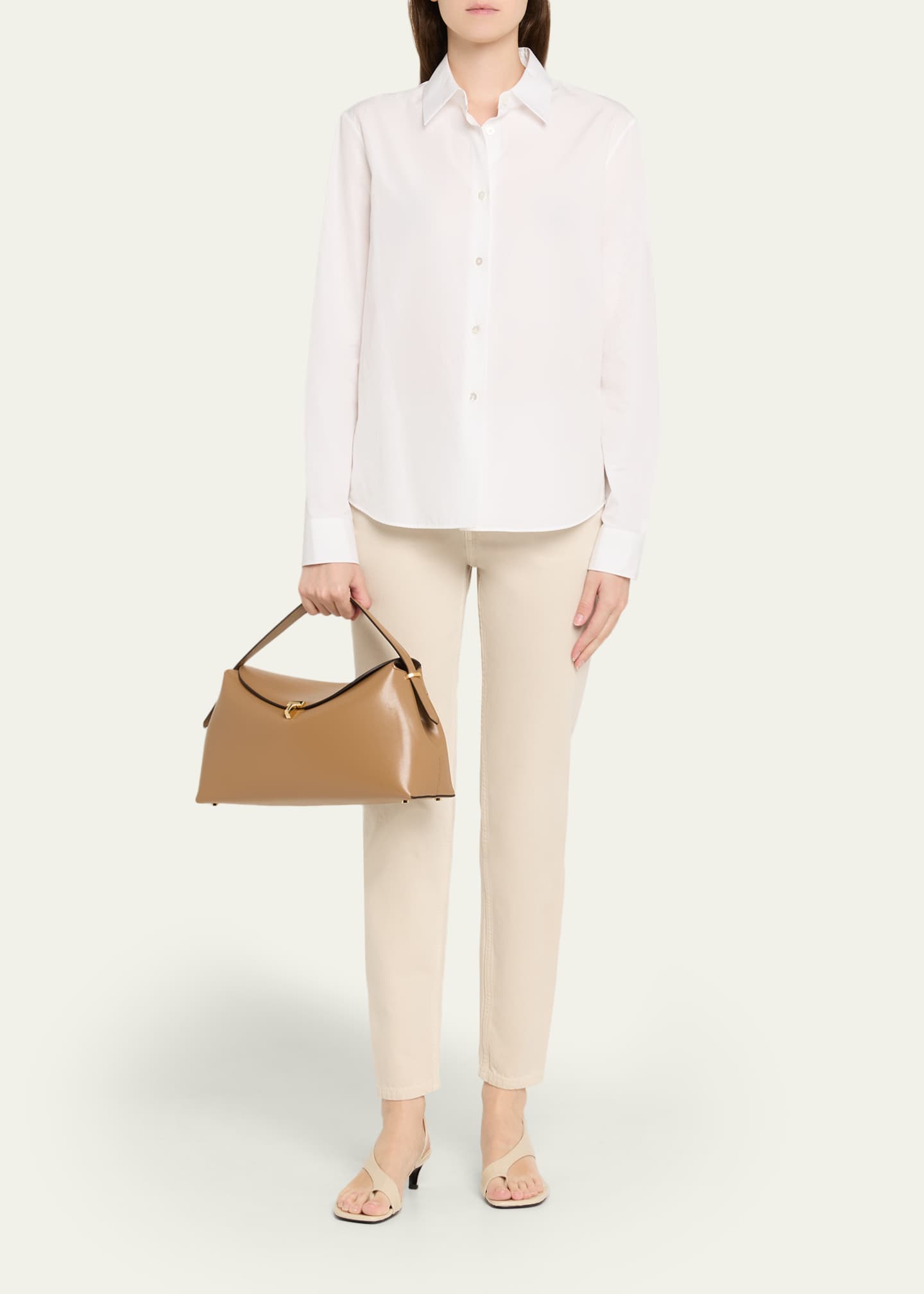 T-Lock Leather Top-Handle Bag