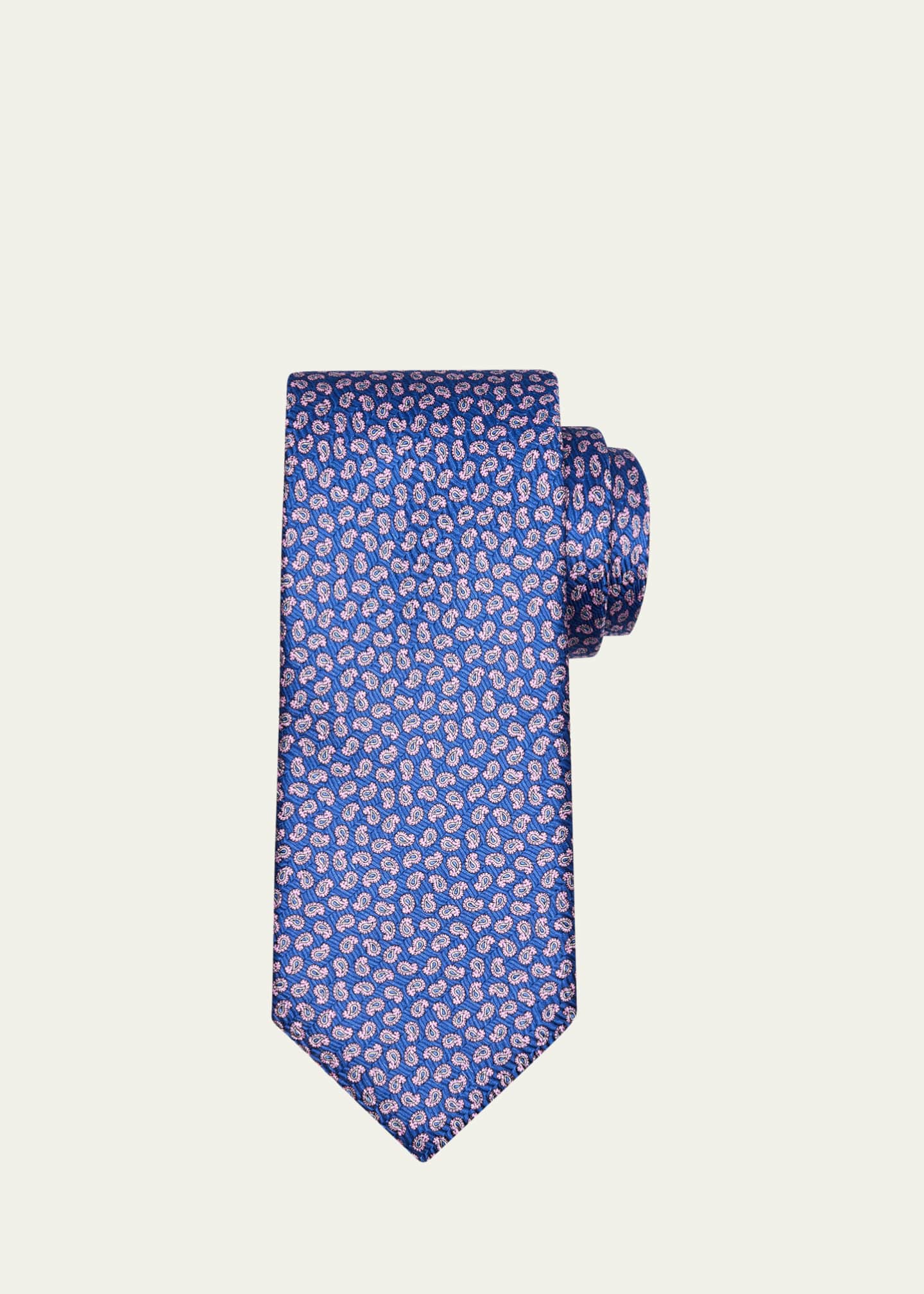 Brioni Men's Micro-Paisley Silk Tie