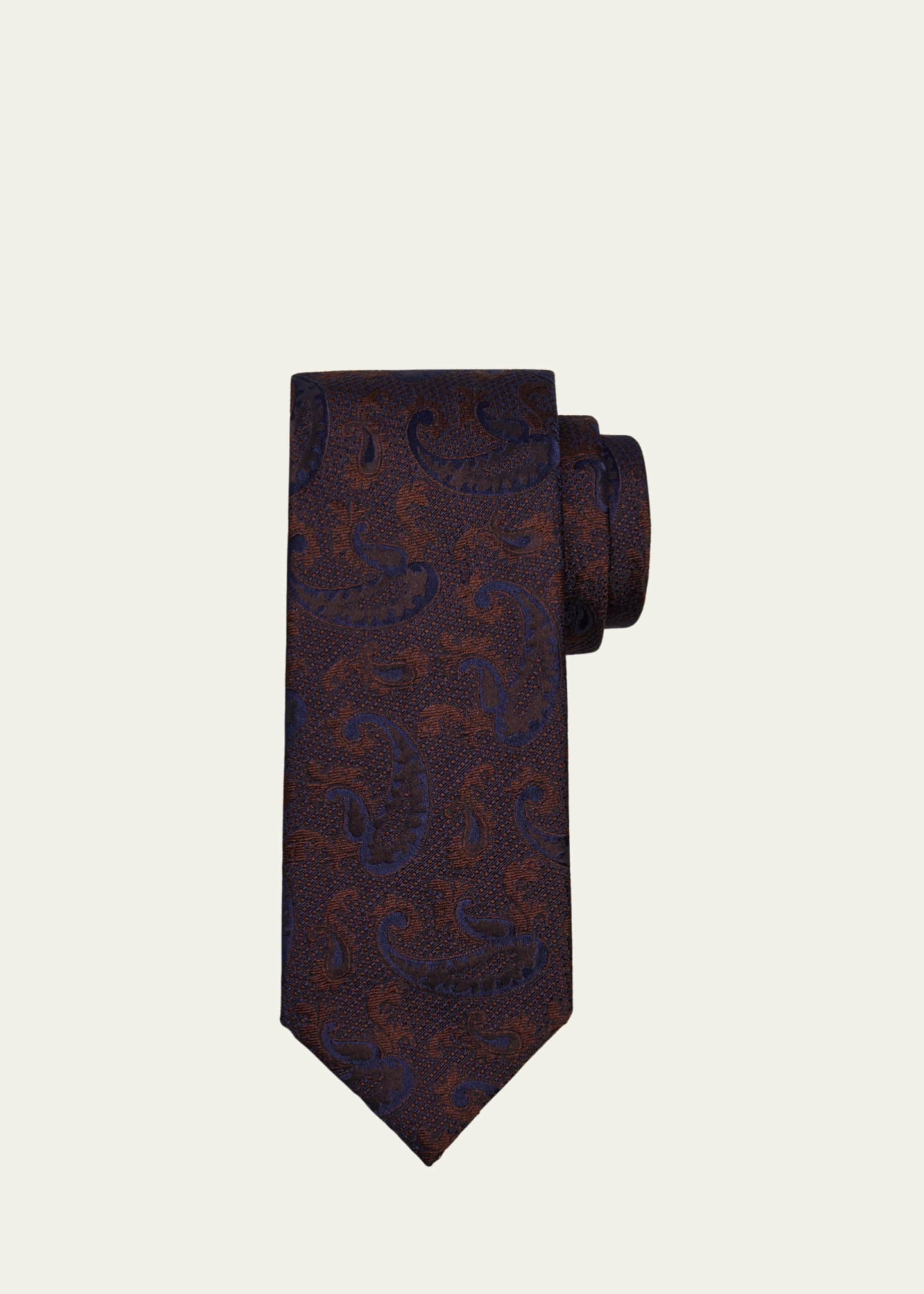 Brioni Men's Paisley Jacquard Silk Tie