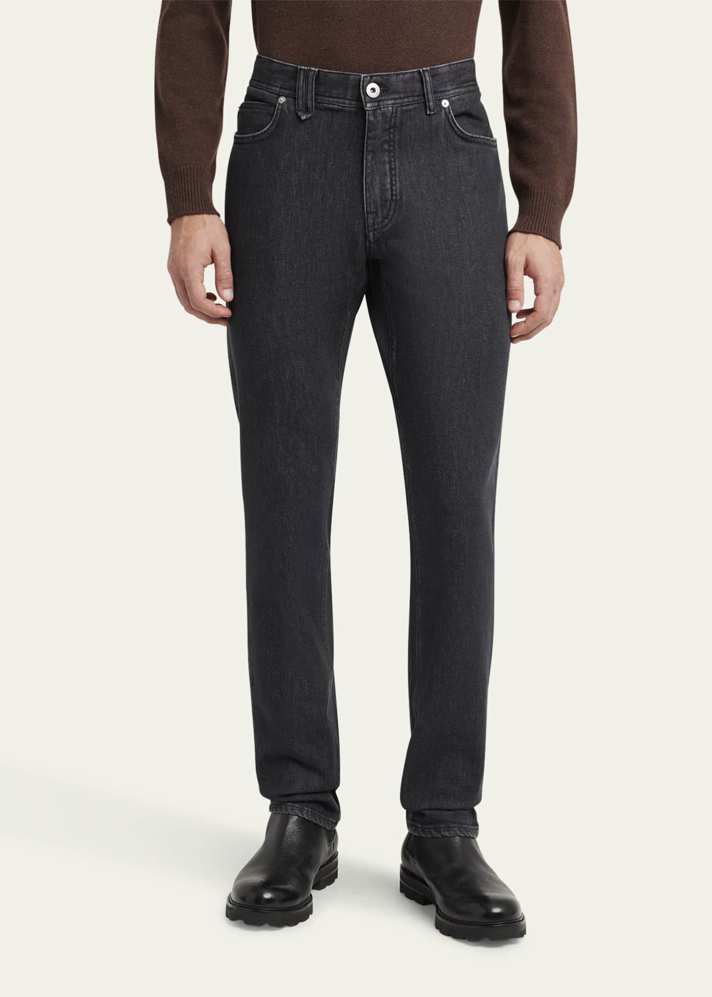 Brioni Men's Slim Denim Stretch Jeans Image 4 of 5