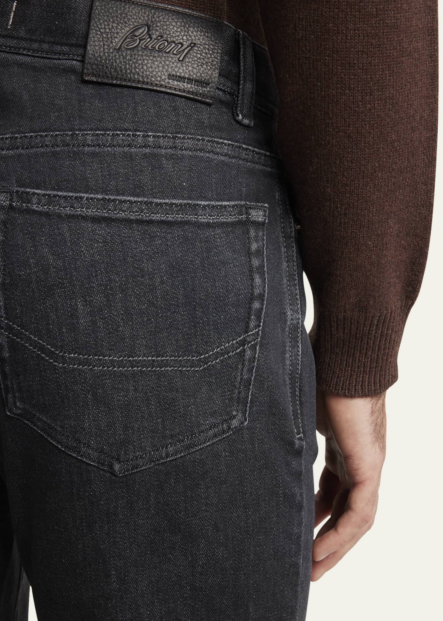 Brioni Men's Slim Denim Stretch Jeans Image 5 of 5