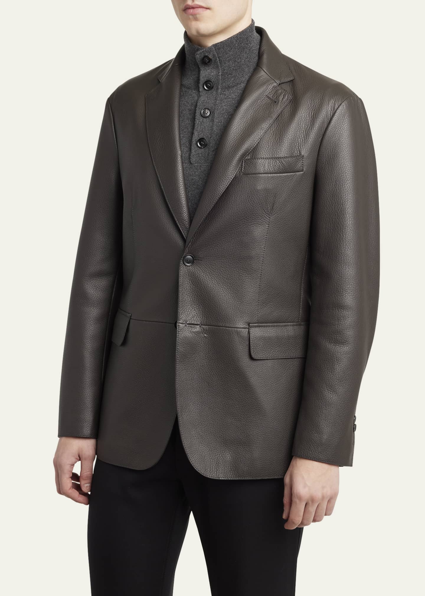 Brioni Men's Monti Deerskin Single-Breasted Blazer Image 4 of 6