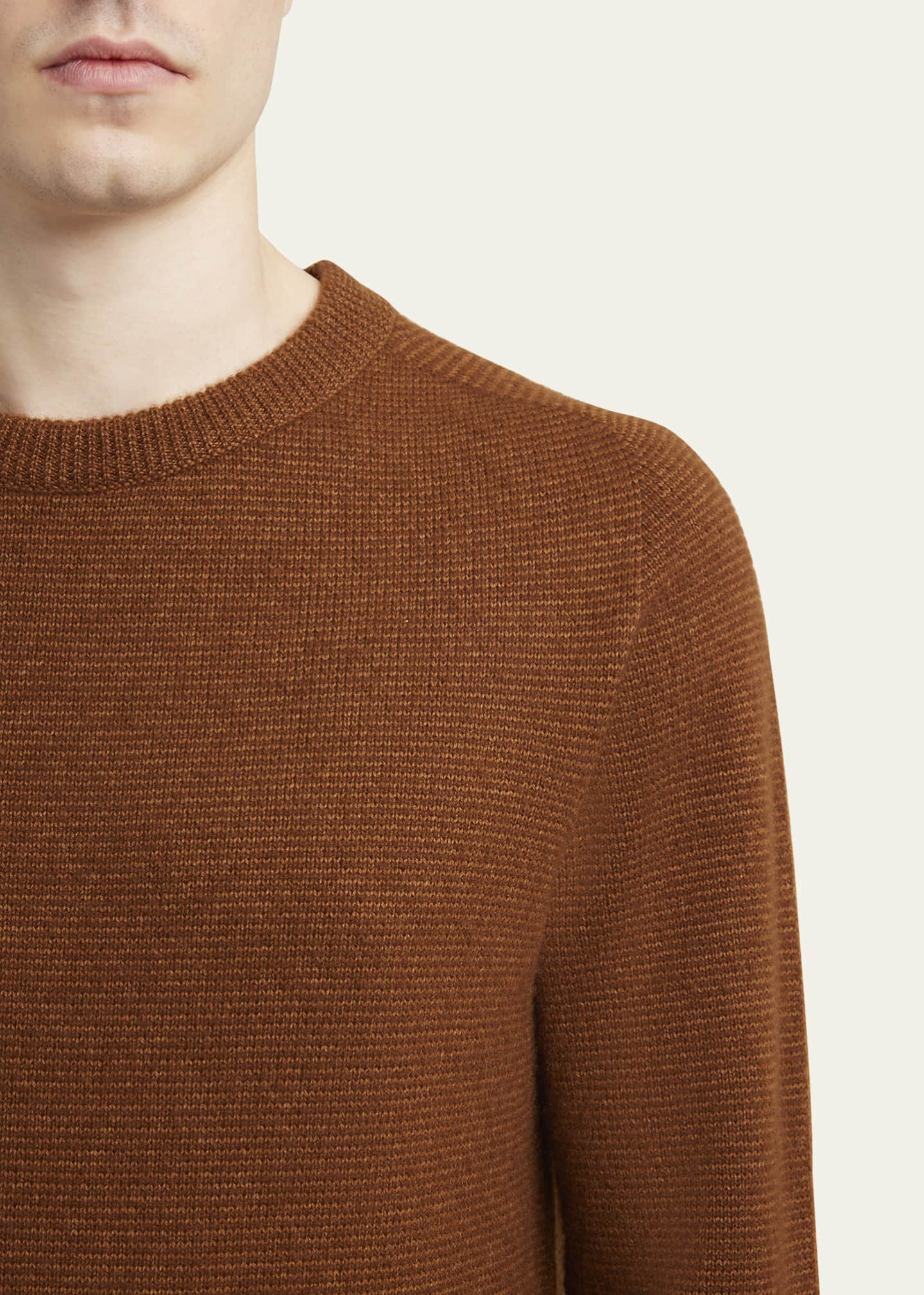 Brioni Men's Cashmere and Silk Knit Crewneck Sweater Image 5 of 5