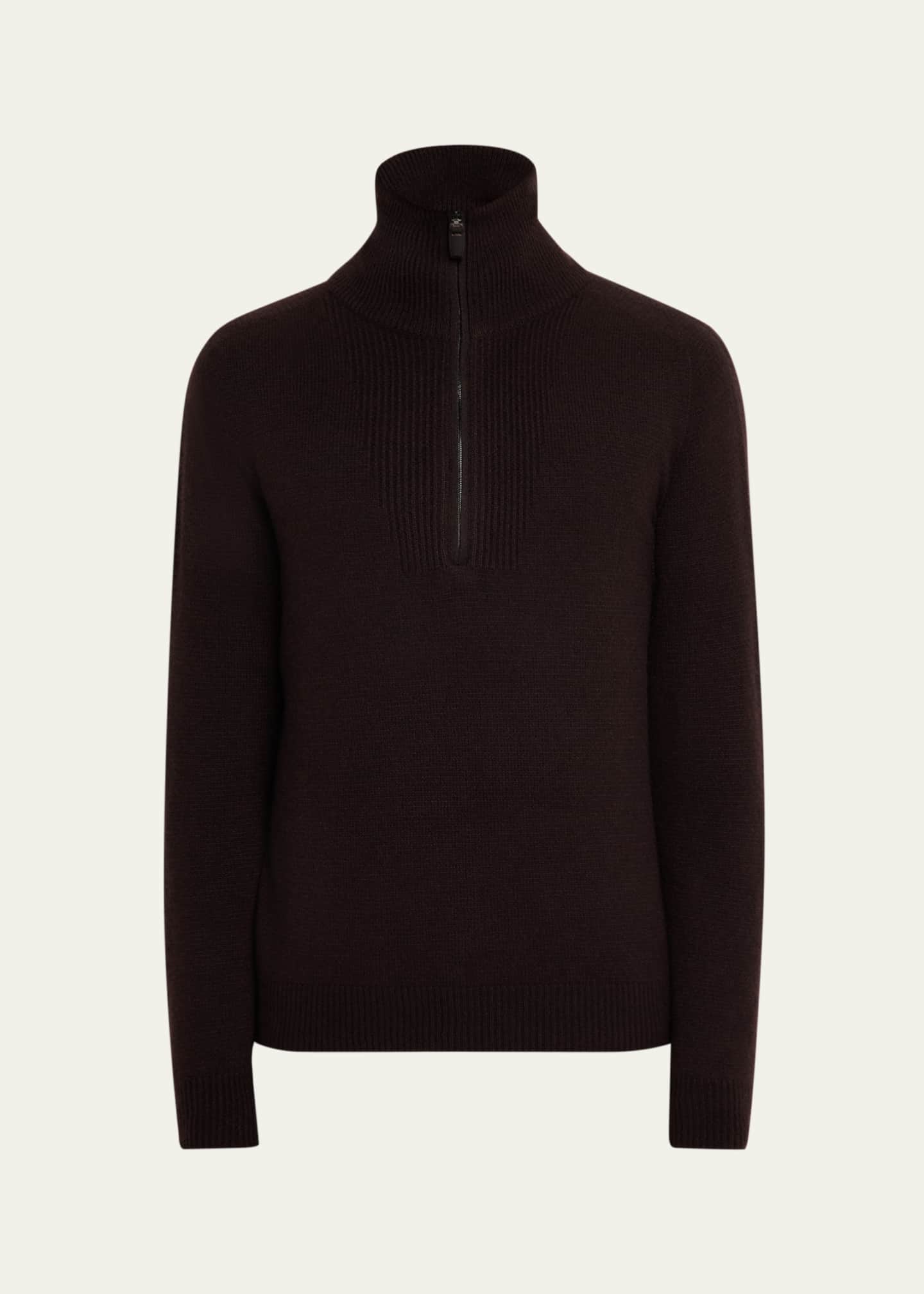 Brioni Men's Cashmere and Silk Knit Half-Zip Sweater - Bergdorf