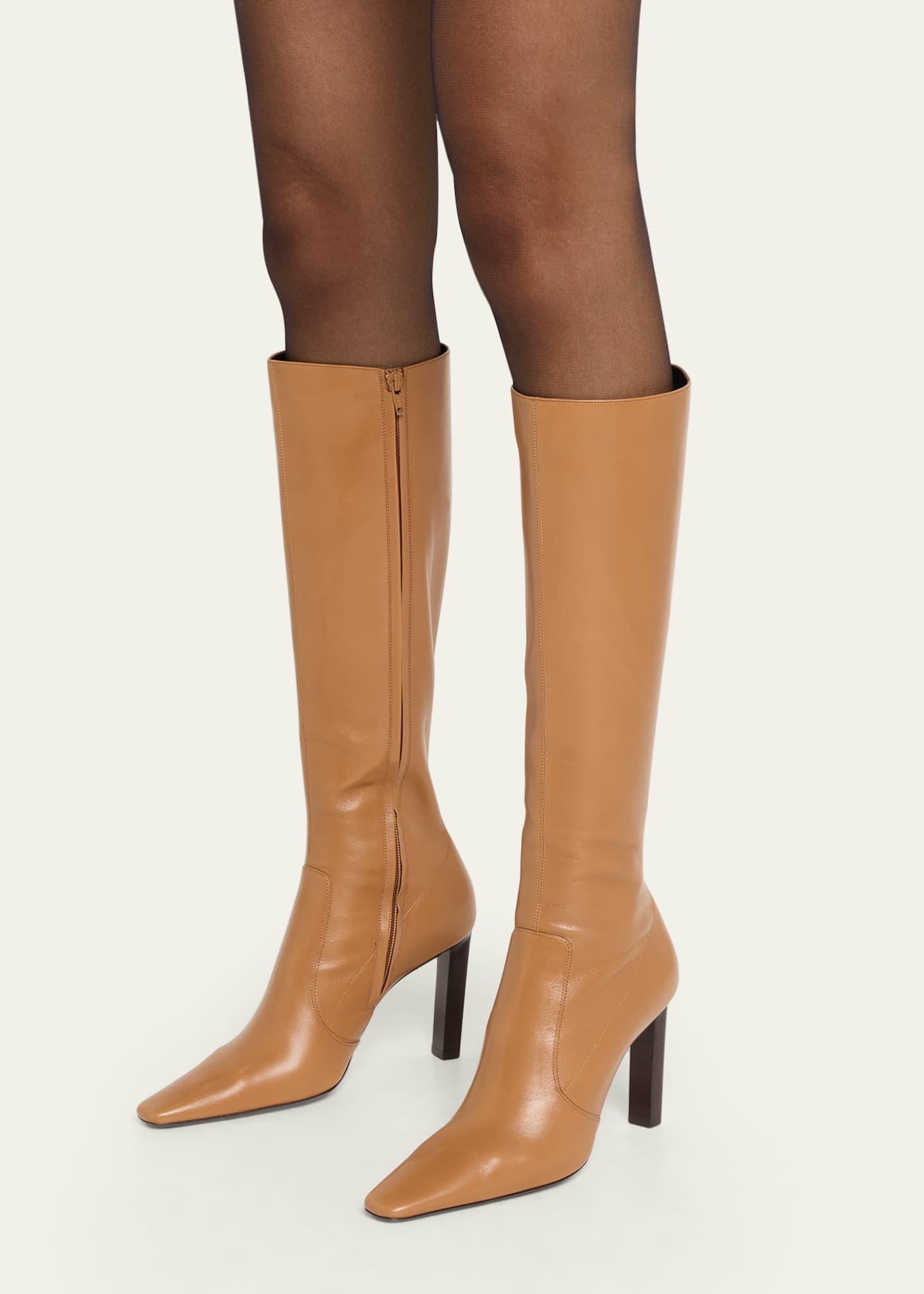 Francoise Smooth Leather Knee-High Boots