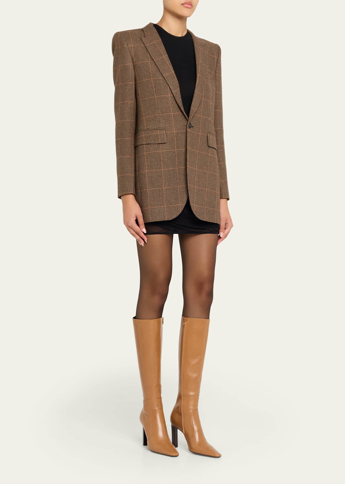 Francoise Smooth Leather Knee-High Boots