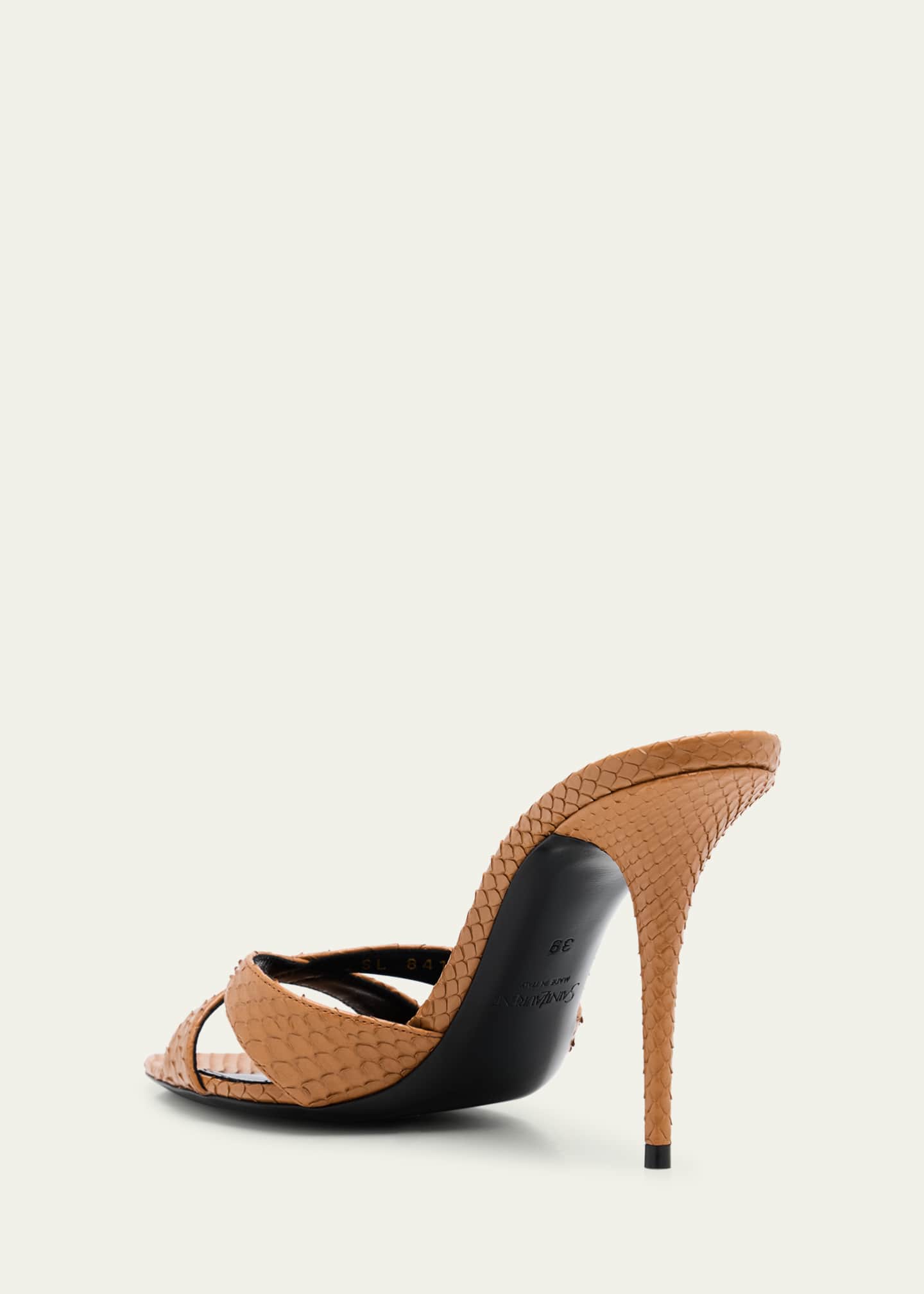Saint Laurent Kirat Snake Mule Sandals Image 4 of 6