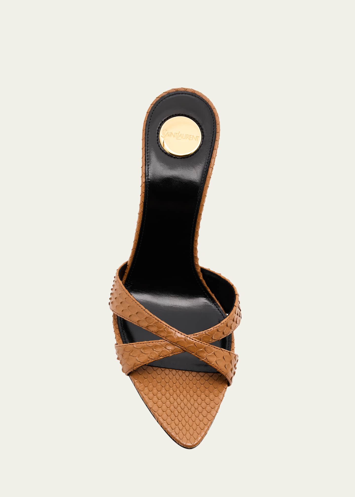 Saint Laurent Kirat Snake Mule Sandals Image 6 of 6