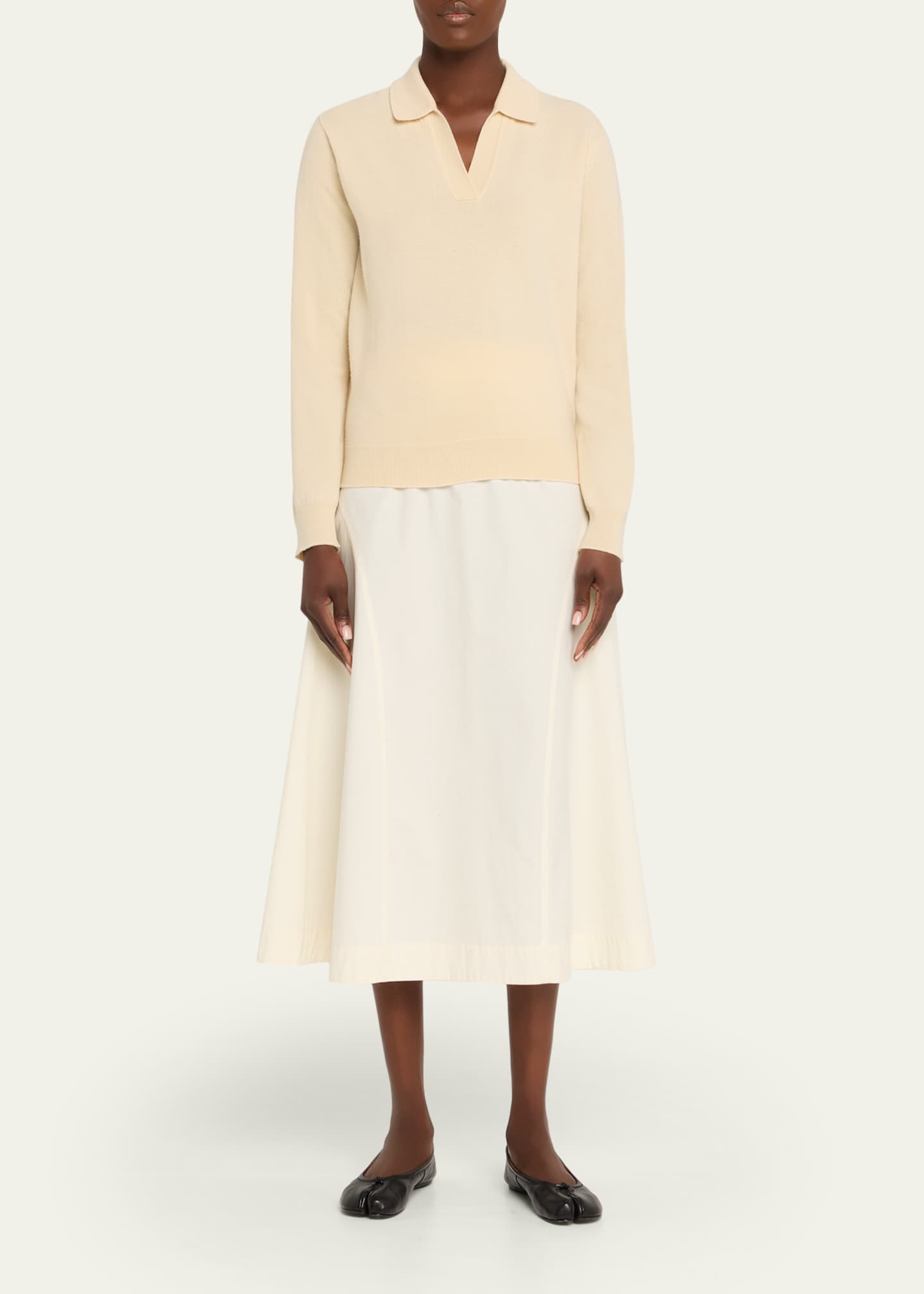 Maison Margiela V-Neck Wool Polo Sweater Image 2 of 5