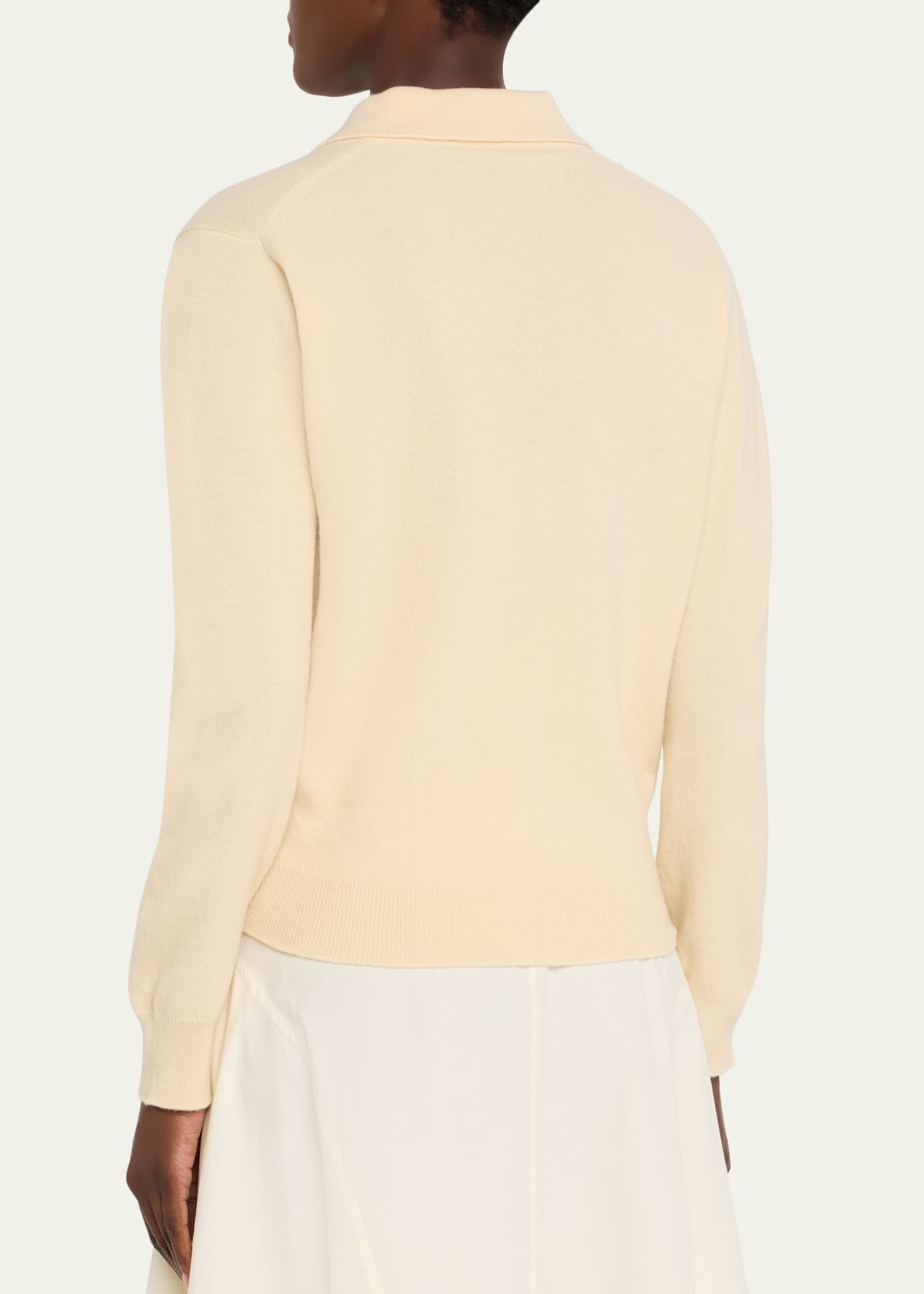 Maison Margiela V-Neck Wool Polo Sweater Image 3 of 5