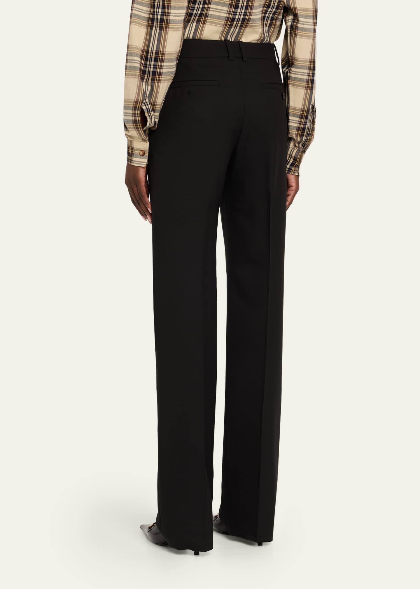 Saint Laurent Wool Straight-Leg Suiting Trousers Image 3 of 5
