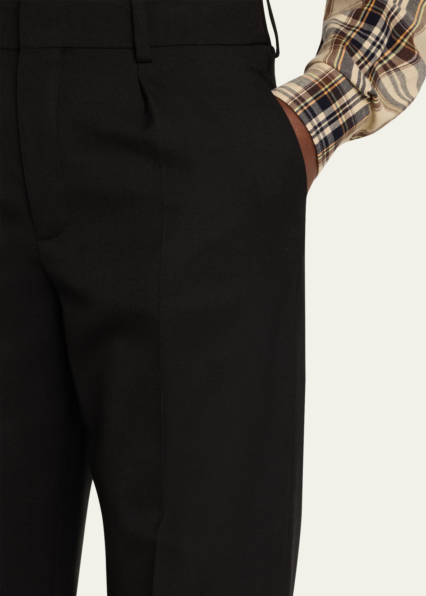 Saint Laurent Wool Straight-Leg Suiting Trousers Image 5 of 5
