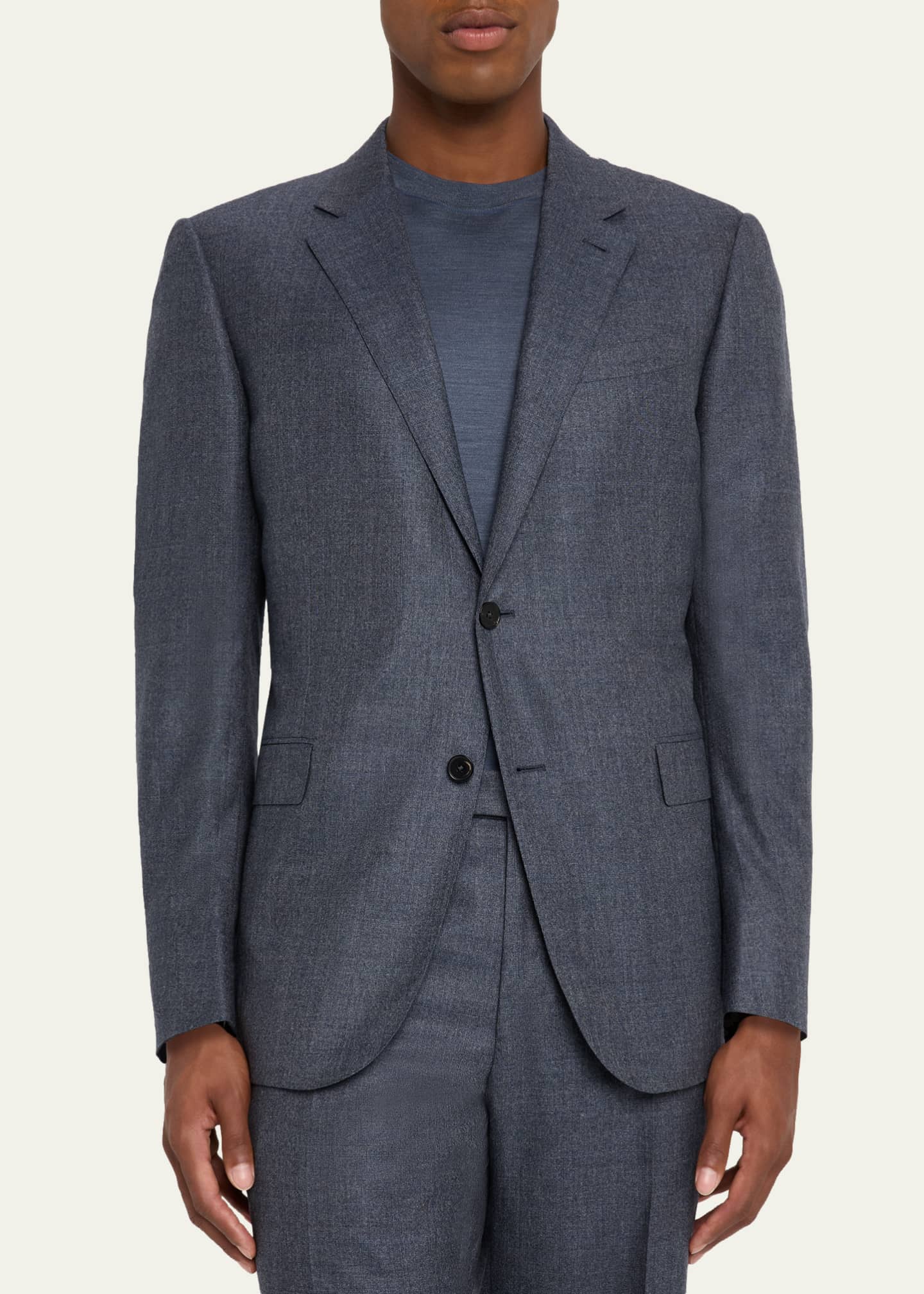 ZEGNA Men's Wool Tonal Plaid Two-Piece Suit Image 4 of 8