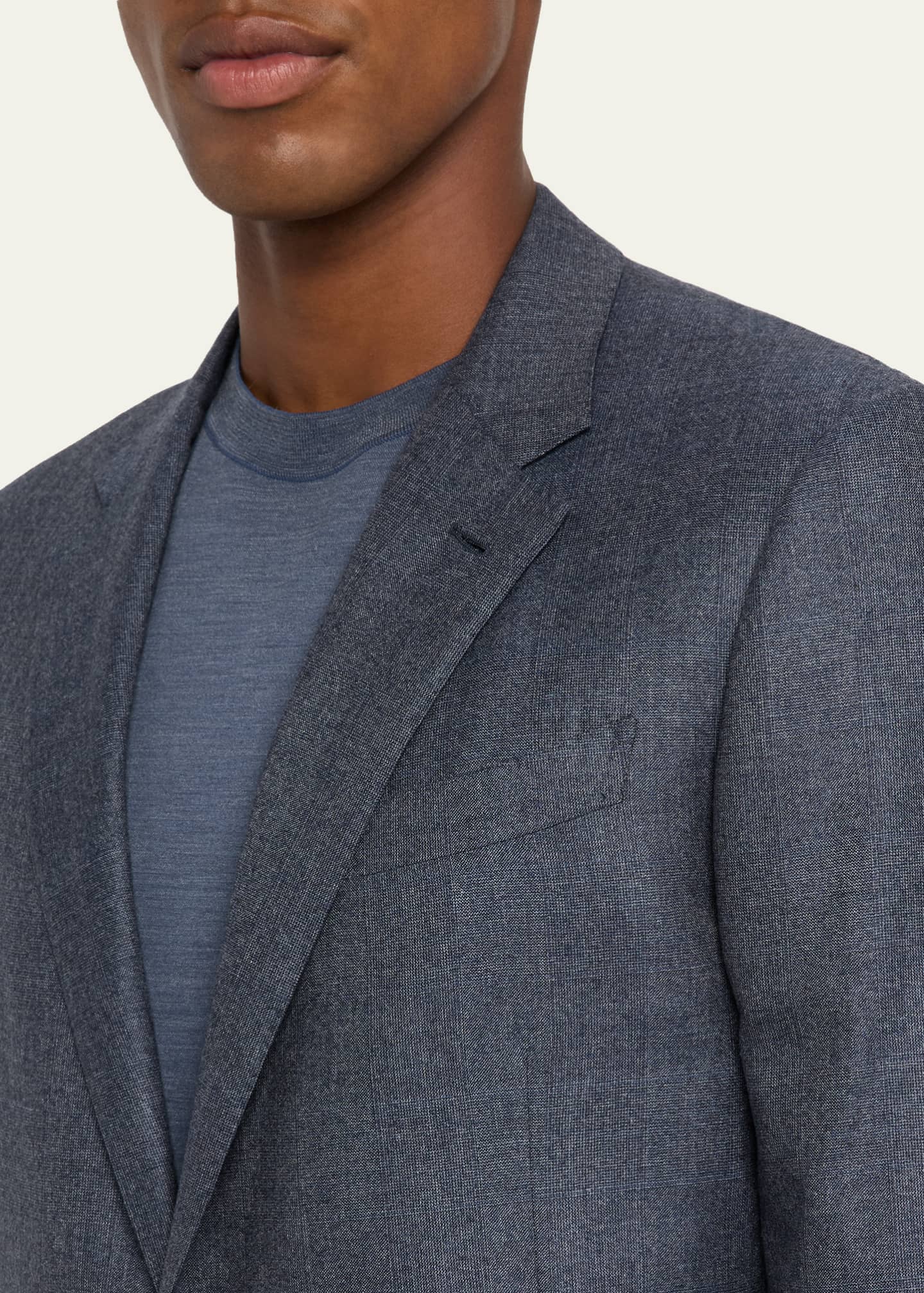 ZEGNA Men's Wool Tonal Plaid Two-Piece Suit Image 6 of 8