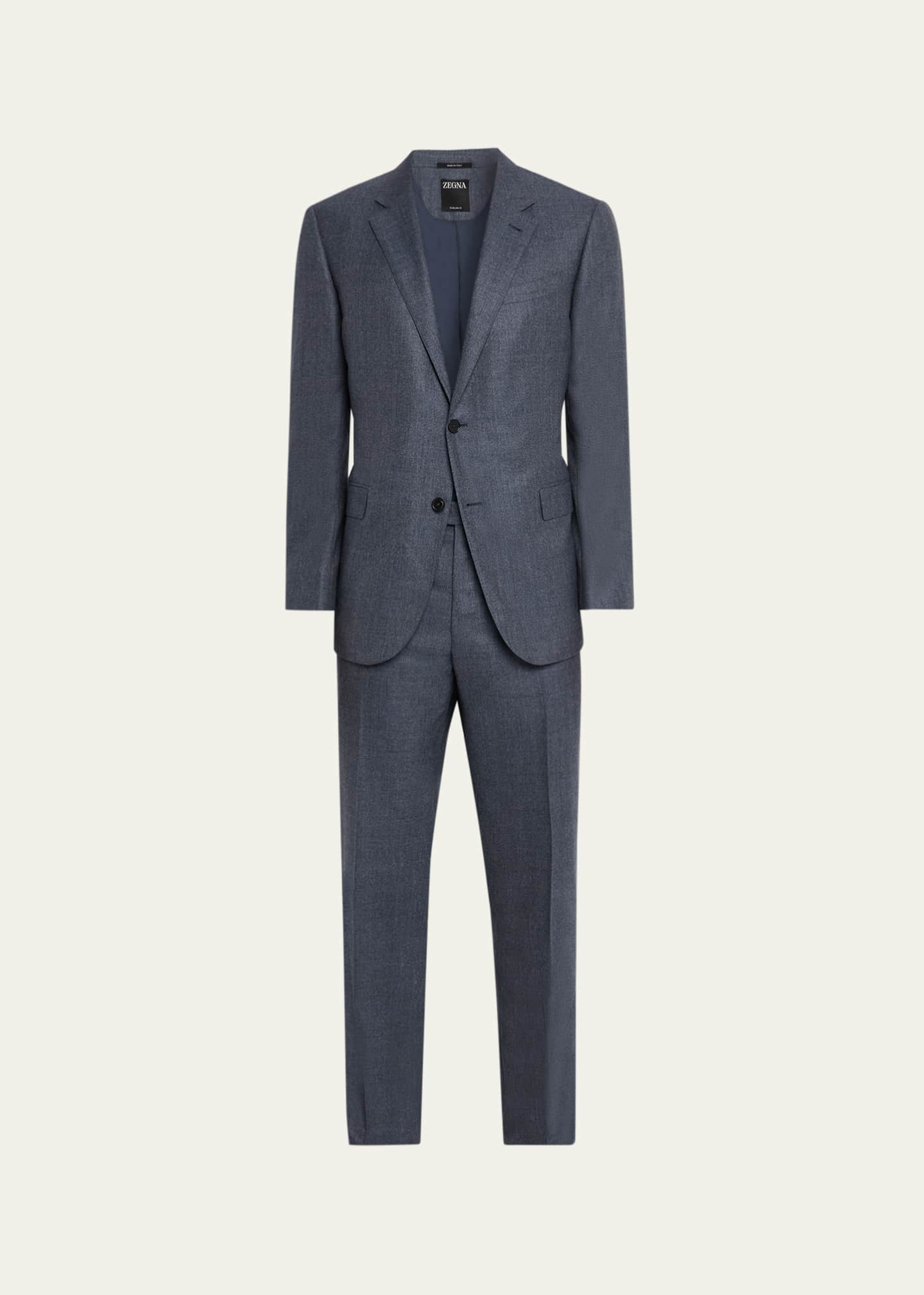ZEGNA Men's Wool Tonal Plaid Two-Piece Suit Image 1 of 8