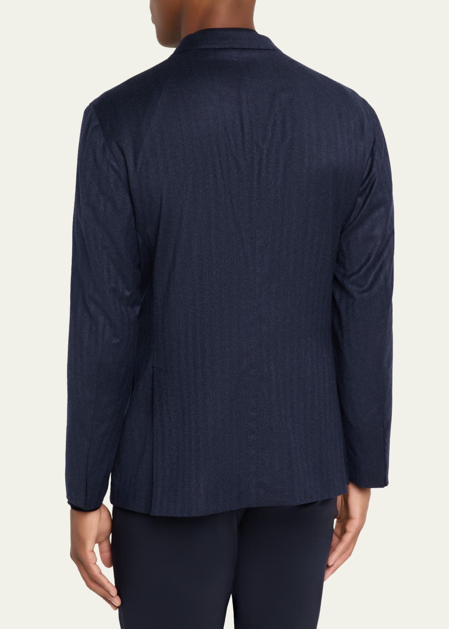 Boglioli Men's Wool and Silk Herringbone Notch-Lapel Sport Coat Image 3 of 8