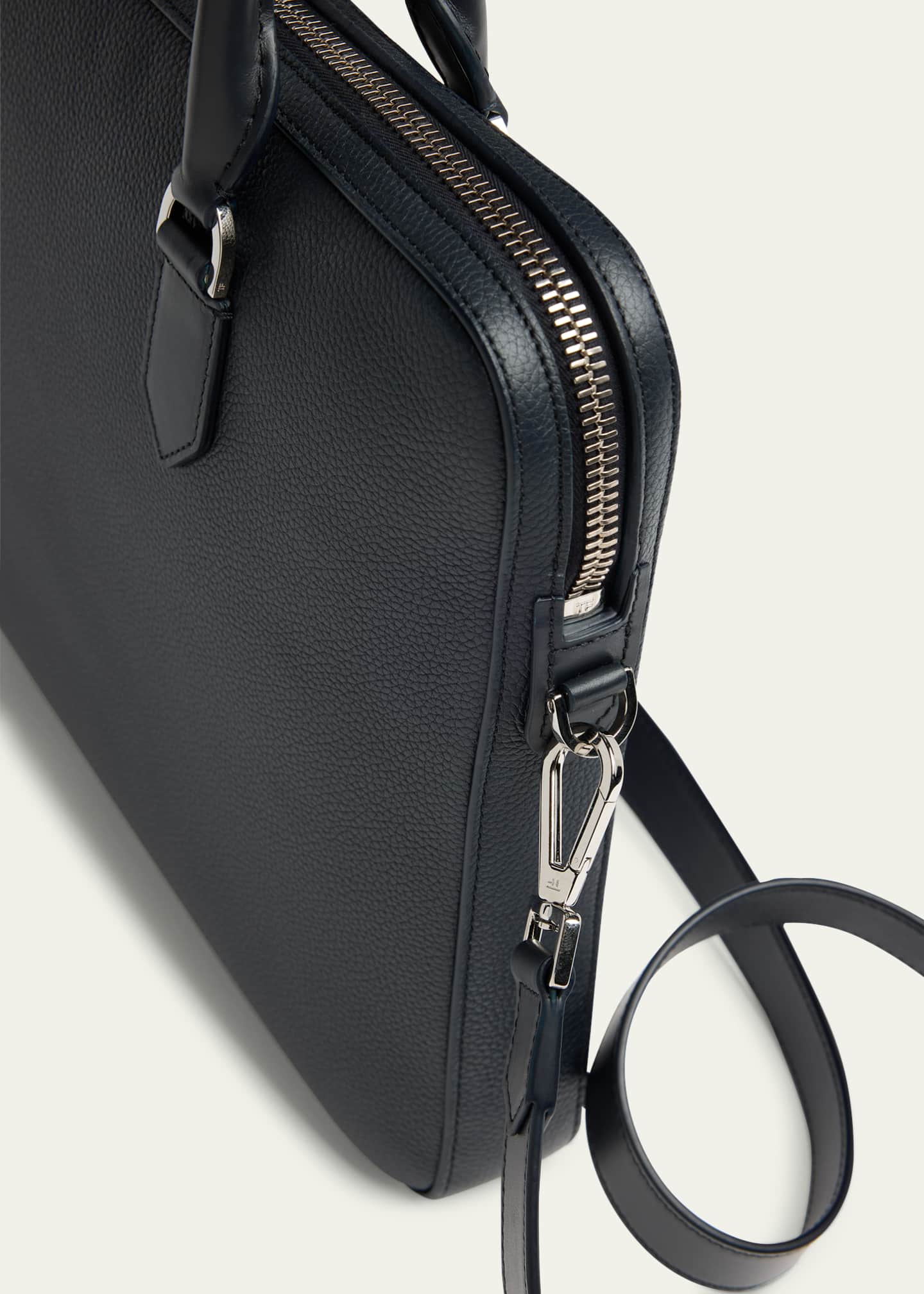 TOM FORD Men's Elliot Soft Grain Leather Briefcase Image 6 of 6