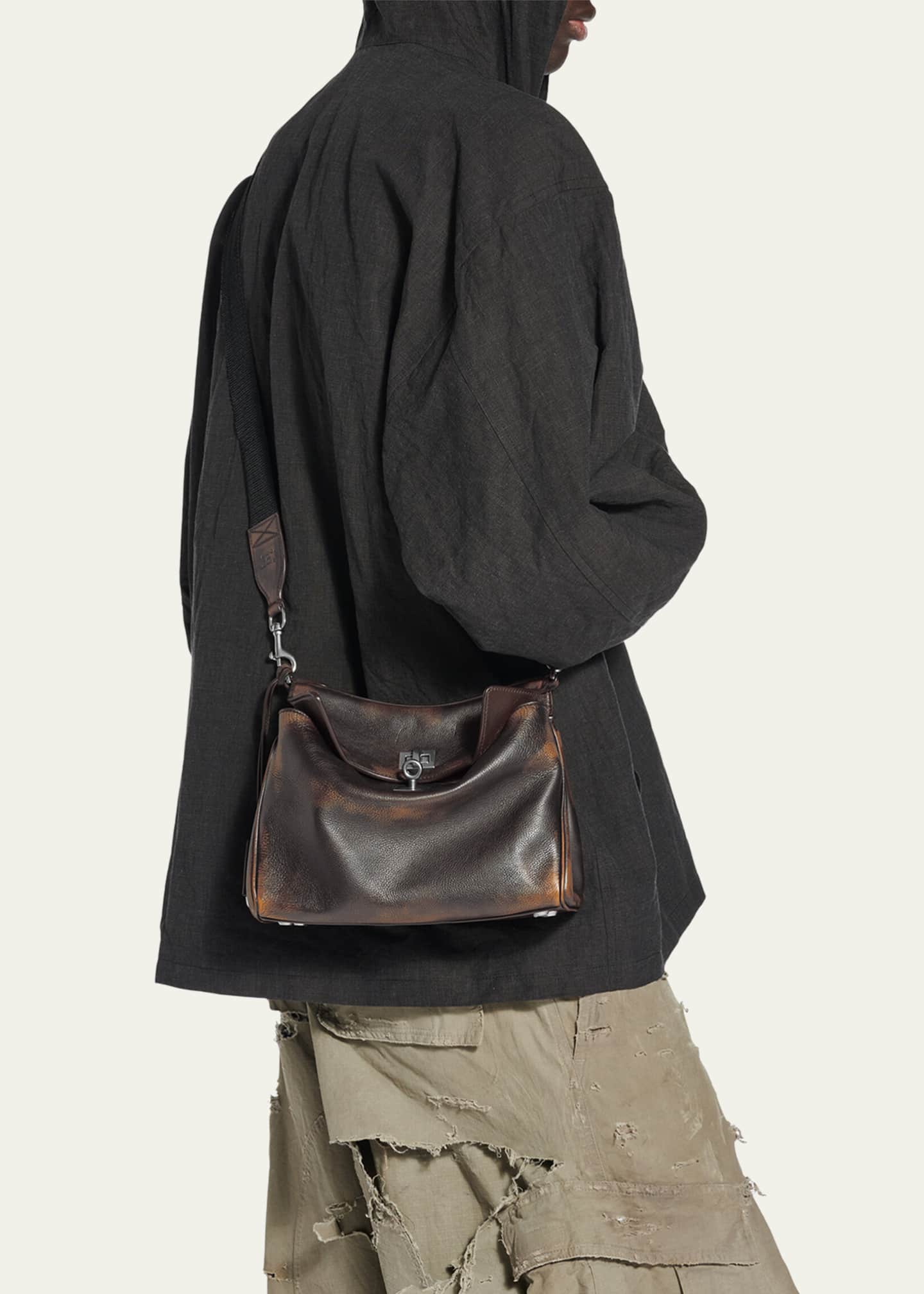 Balenciaga Men's Rodeo Small Calfskin Messenger Bag
