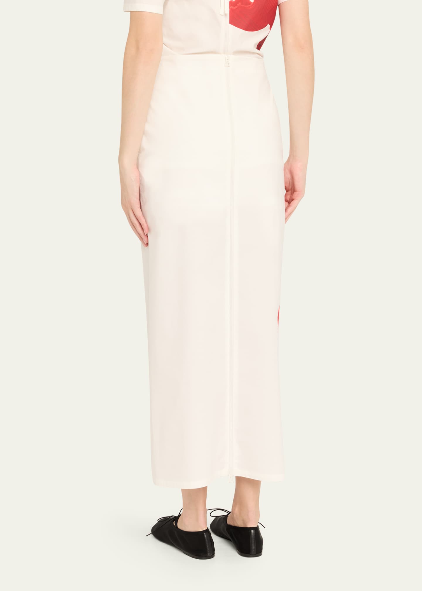 Issey Miyake creased maxi skirt