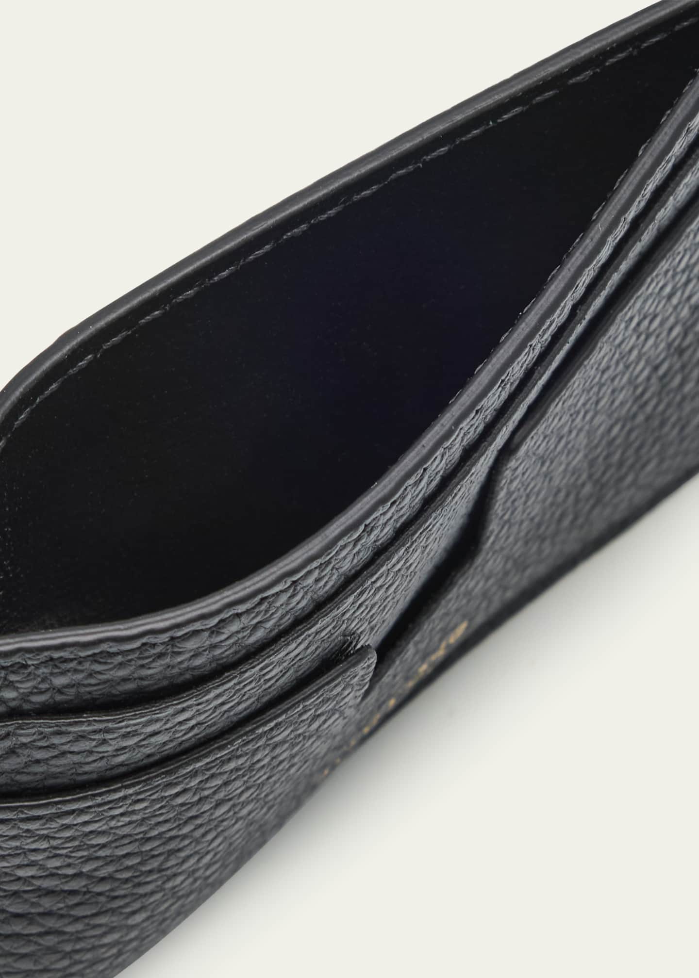 TOM FORD Men's Grained Leather Money Clip Card Case Image 4 of 4