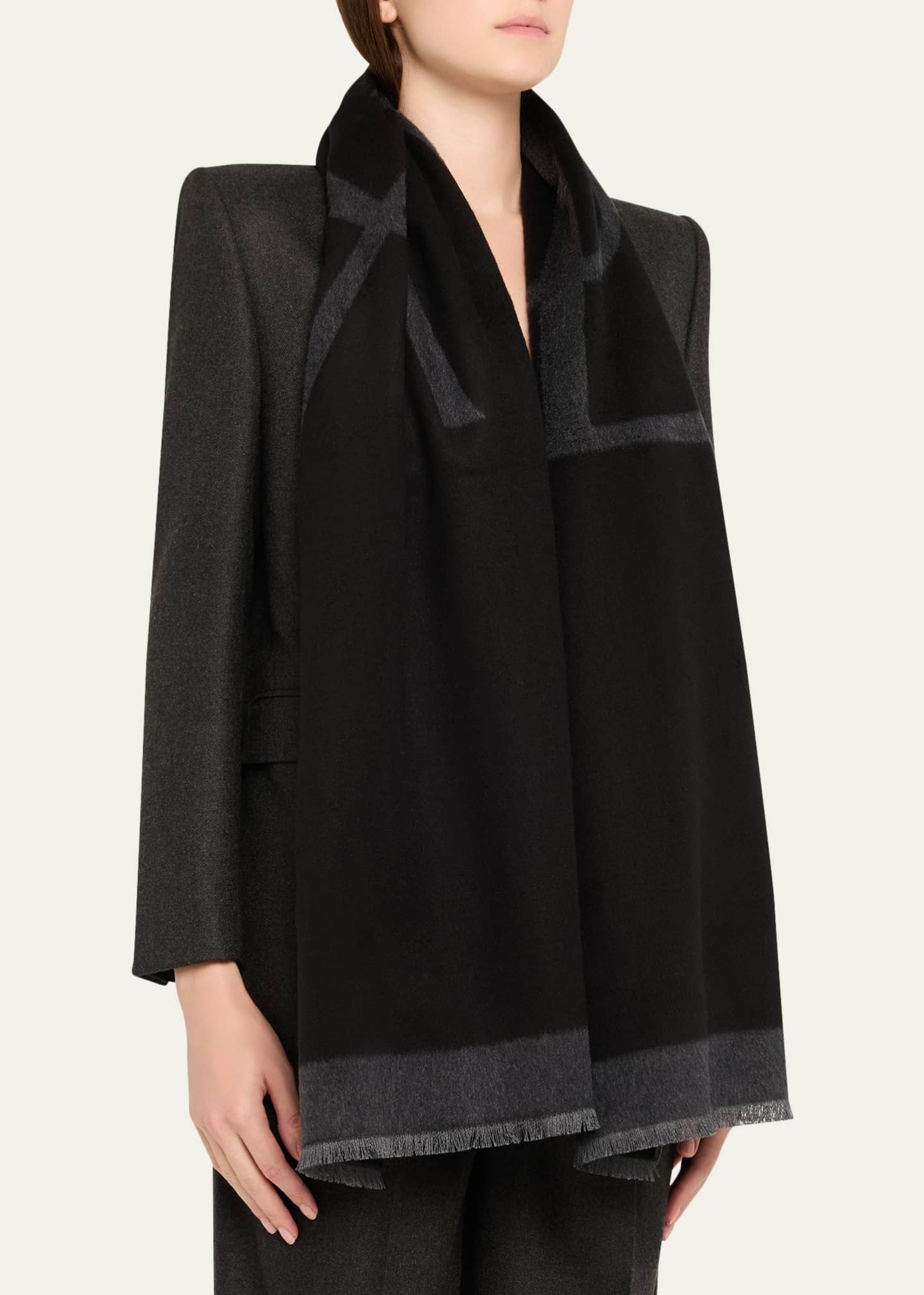 Saint Laurent YSL Large Silk Scarf Image 2 of 5