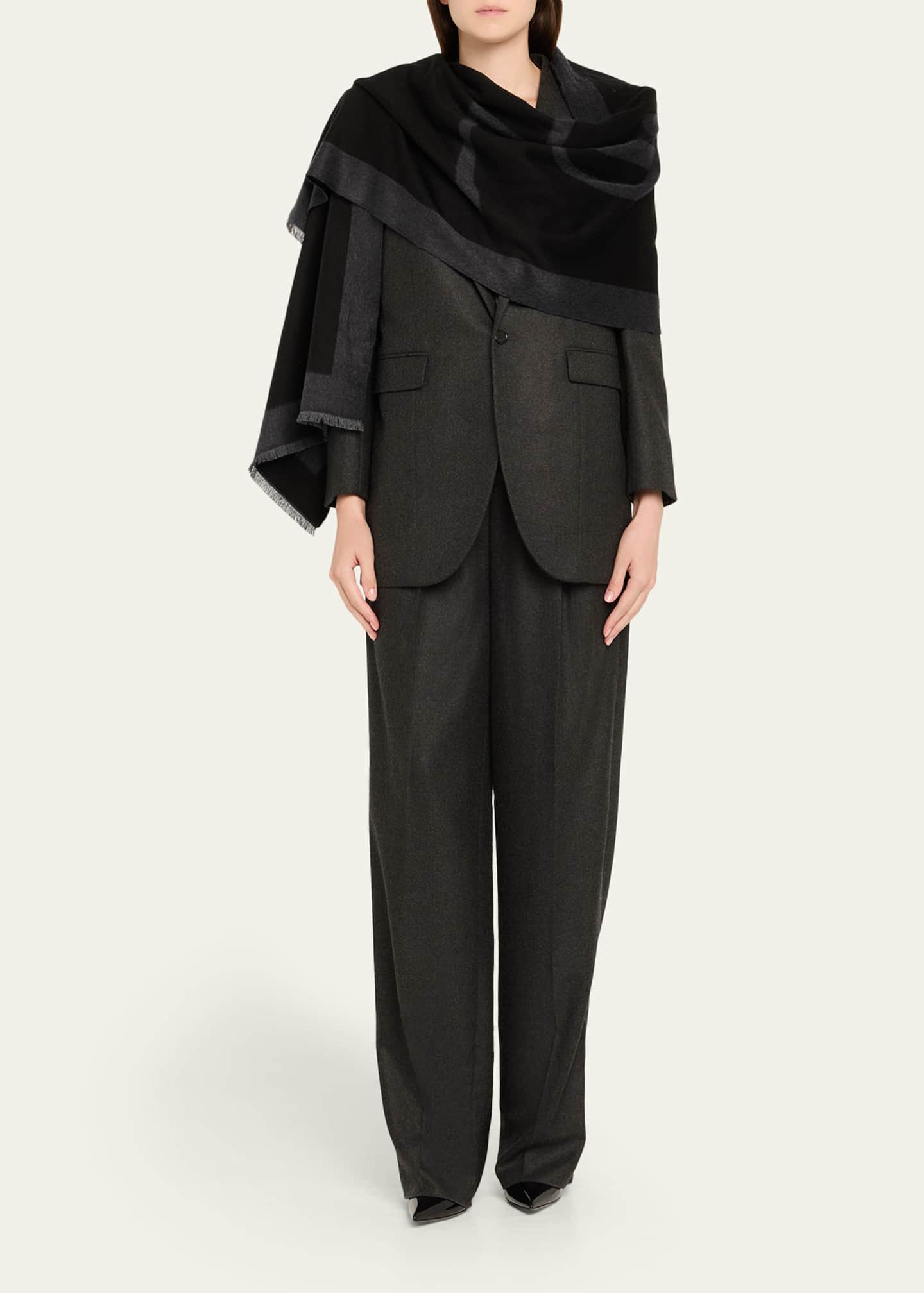 Saint Laurent YSL Large Silk Scarf Image 3 of 5
