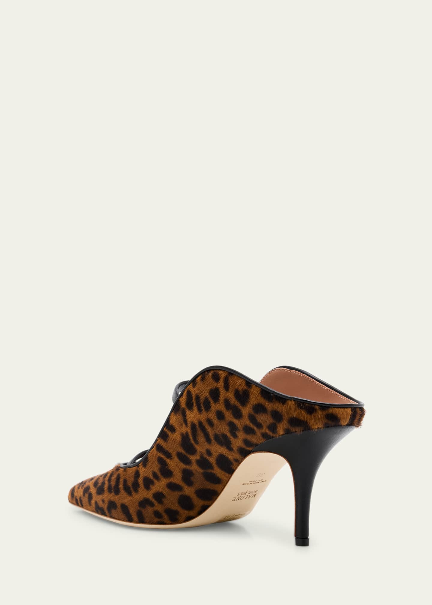 Malone Souliers Gala Leopard-Printed Calf Hair Mule Pumps Image 4 of 6