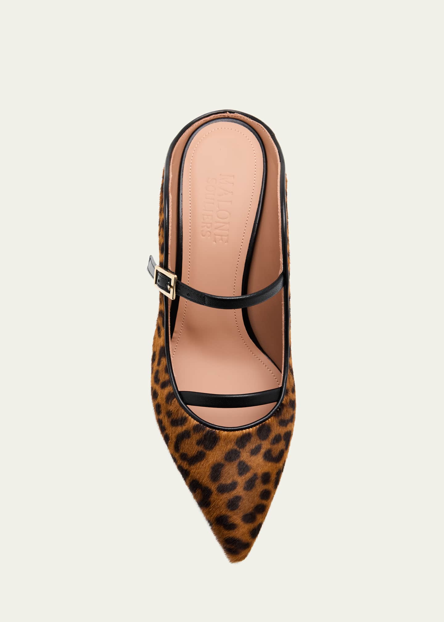 Malone Souliers Gala Leopard-Printed Calf Hair Mule Pumps Image 6 of 6