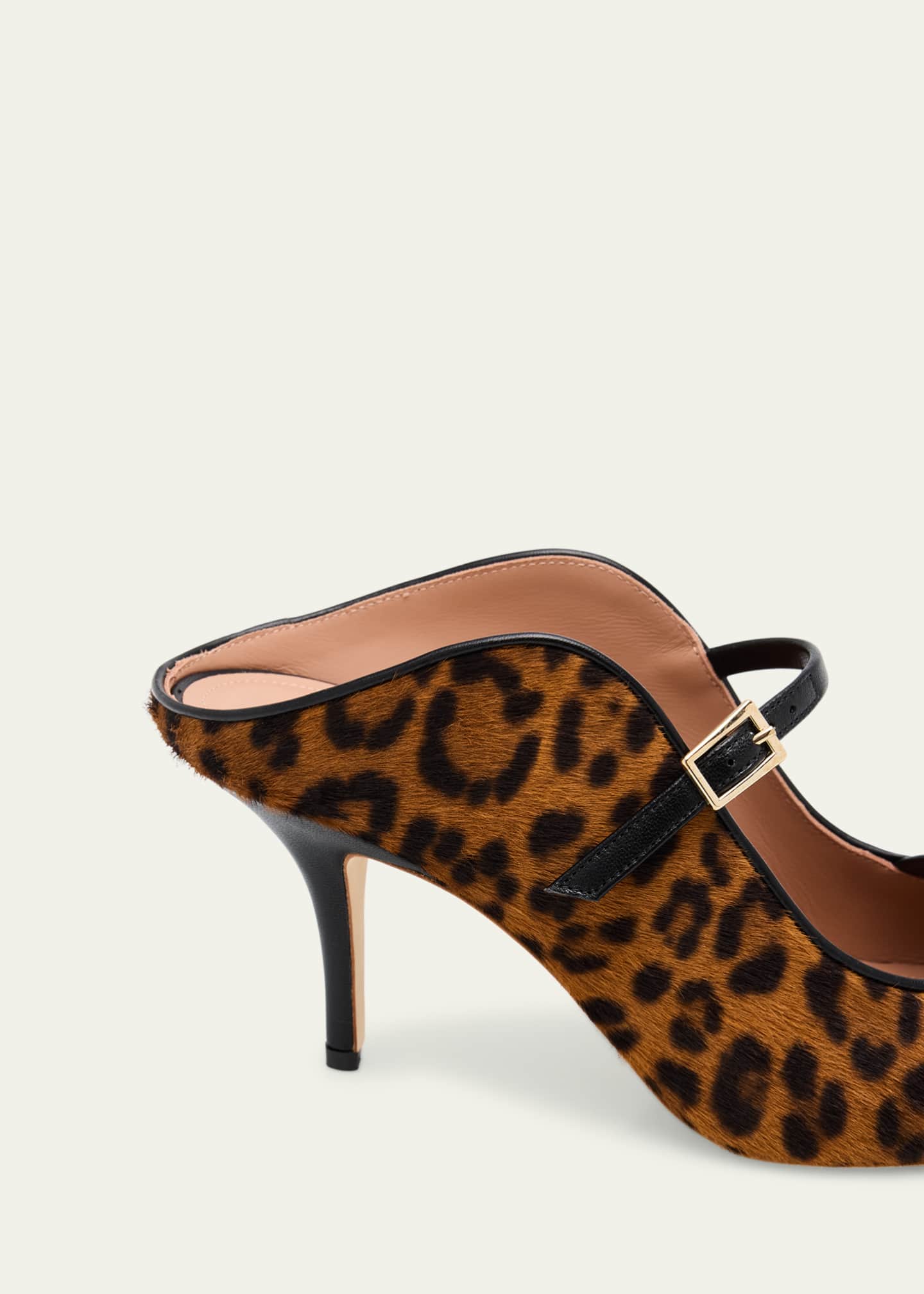 Malone Souliers Gala Leopard-Printed Calf Hair Mule Pumps Image 5 of 6