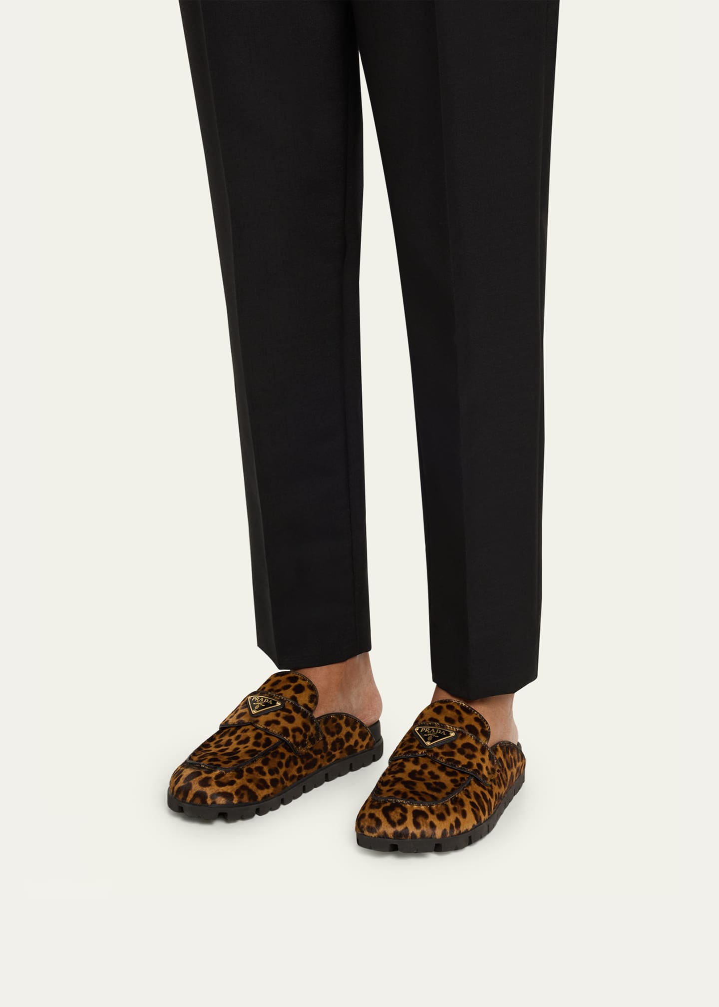 【送料&関税込】Prada Printed Calf Hair Slippers Prada Printed Calf Hair Slippers | italist