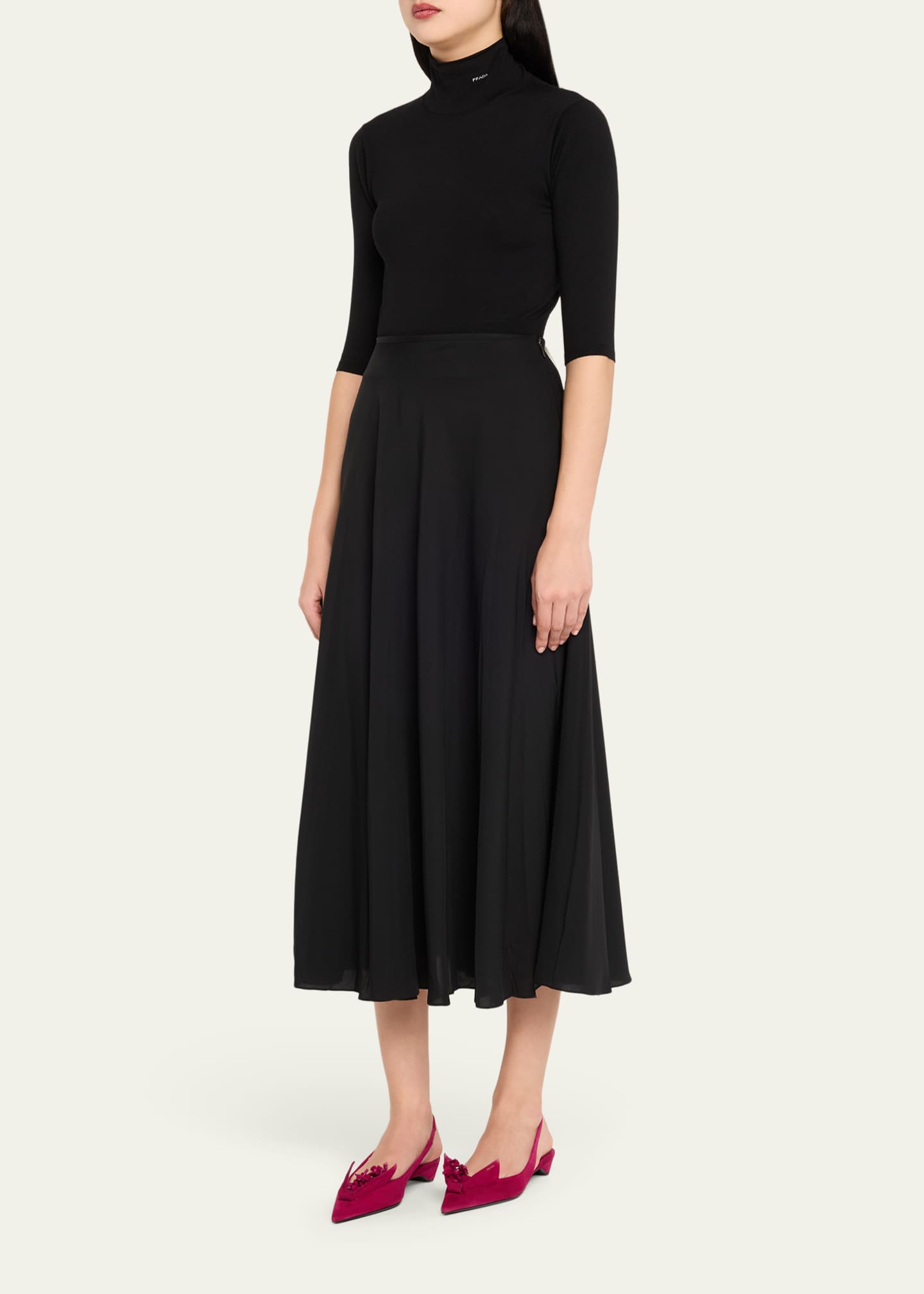 Prada Suede Flower Slingback Pumps - Bergdorf Goodman