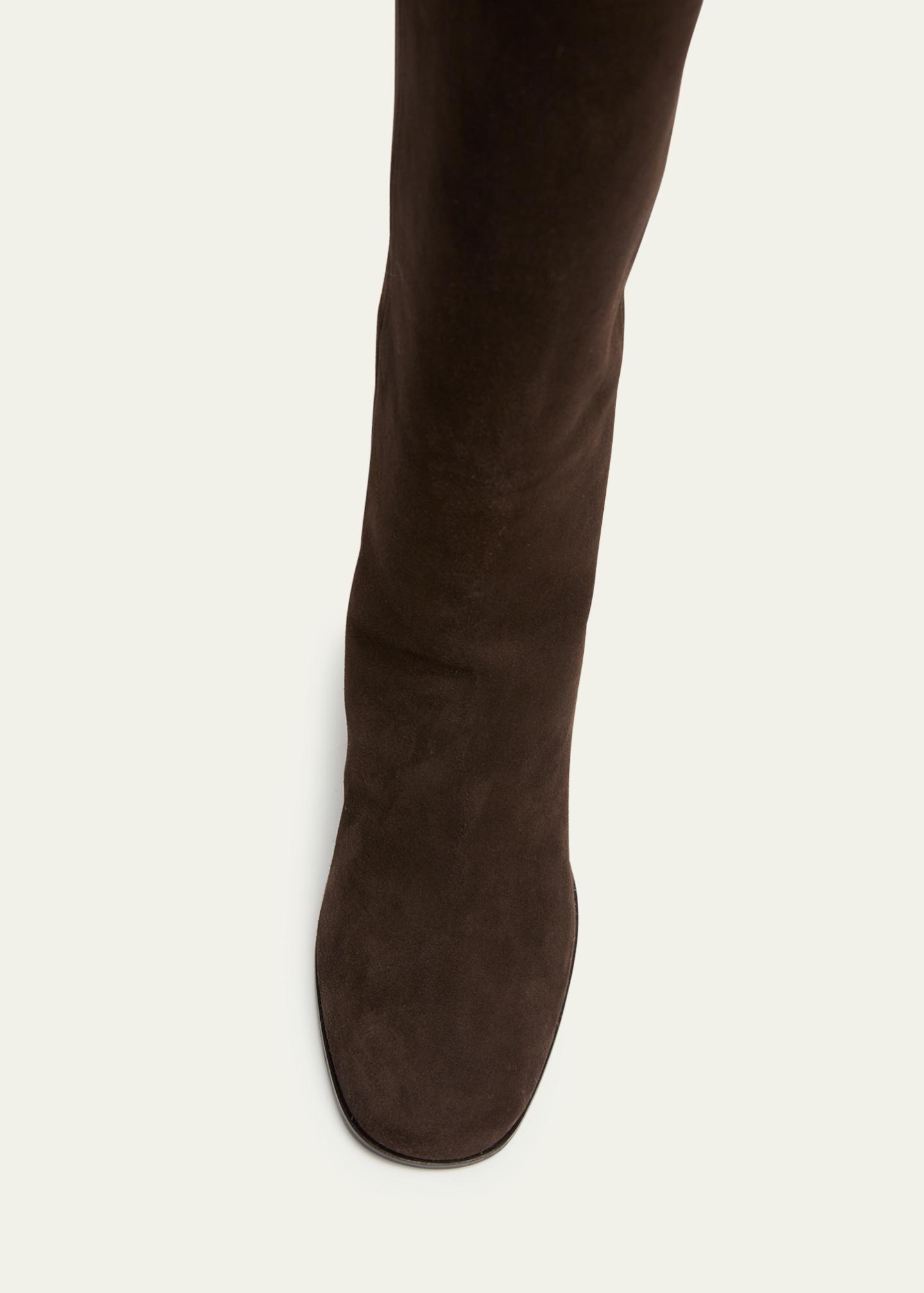 Prada Suede Knee-High Boots - Bergdorf Goodman