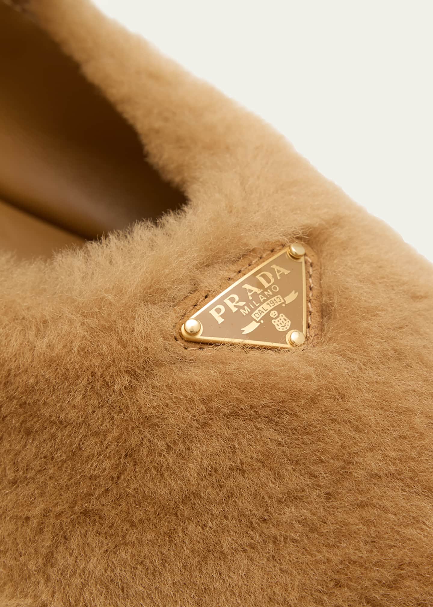 Shearling Mary Jane Ballerina Flats
