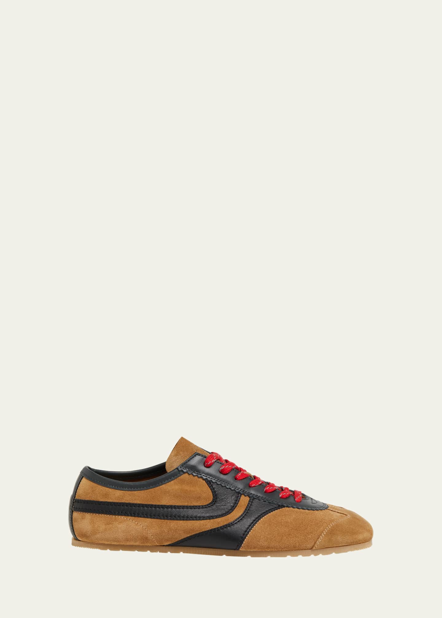 Dries Van Noten Men's Suede and Leather Low-Top Sneakers Image 1 of 4