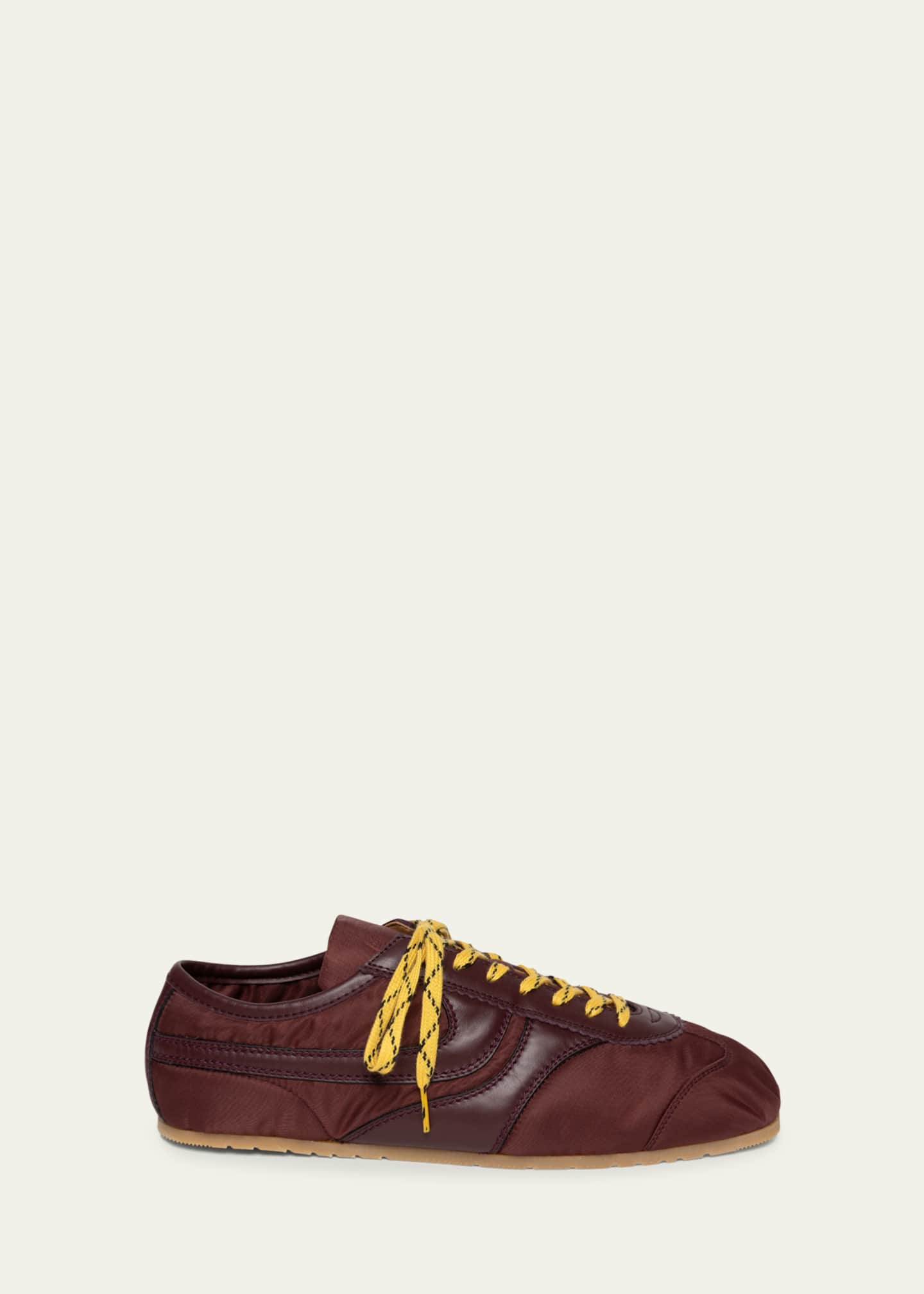 Dries Van Noten Men's Nylon and Leather Low-Top Sneakers Image 1 of 2