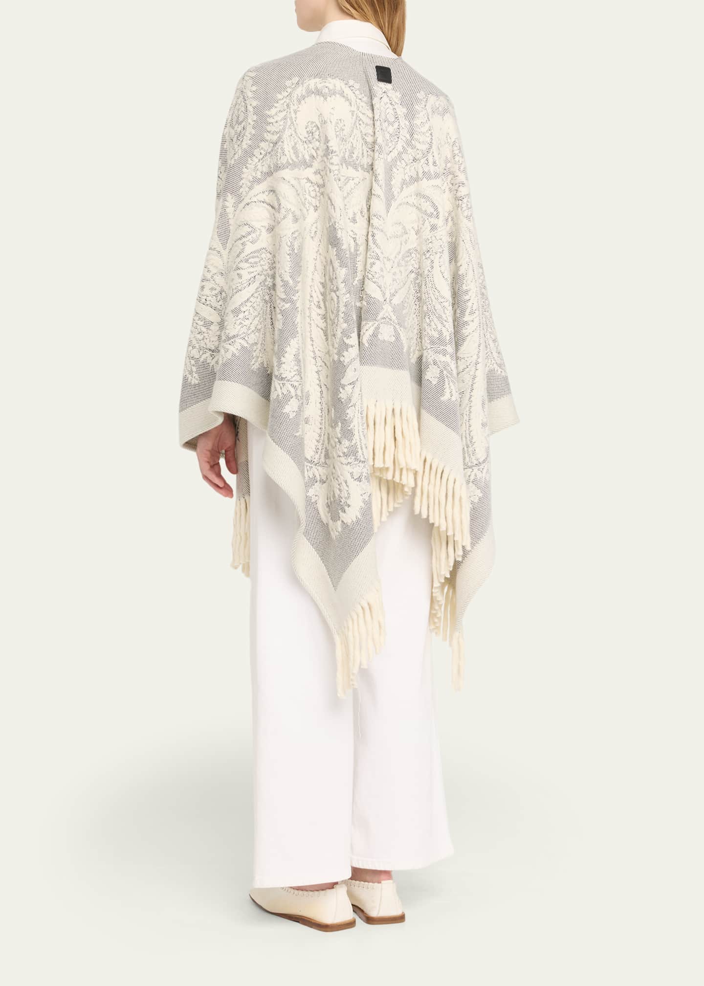 Etro Paisley Jacquard Wool Cape - Bergdorf Goodman