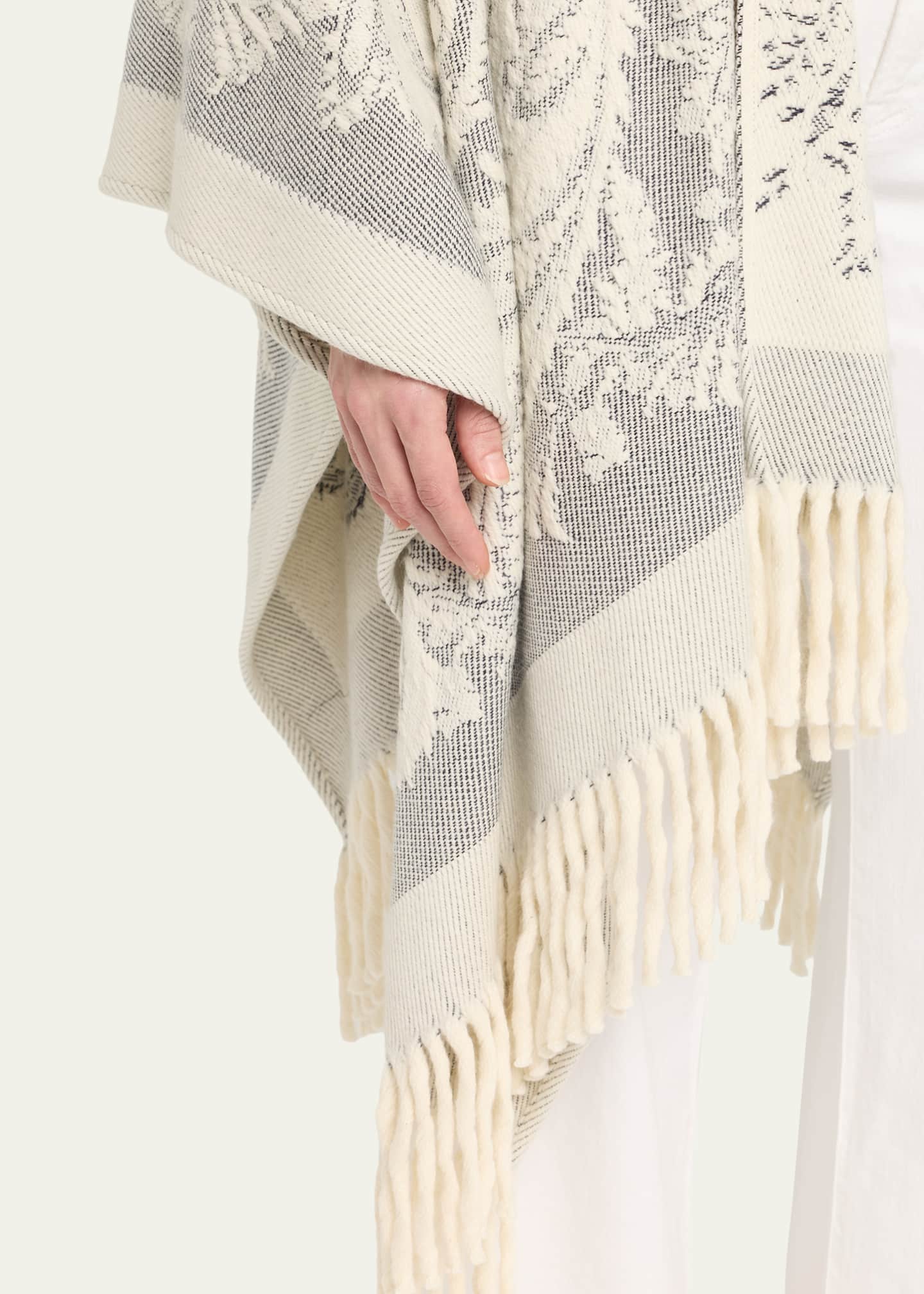 Etro Paisley Jacquard Wool Cape - Bergdorf Goodman
