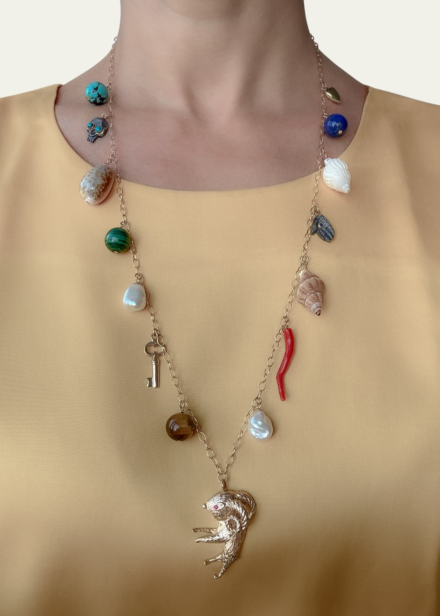 Haute Victoire Ram Multi Charm Necklace Image 2 of 2