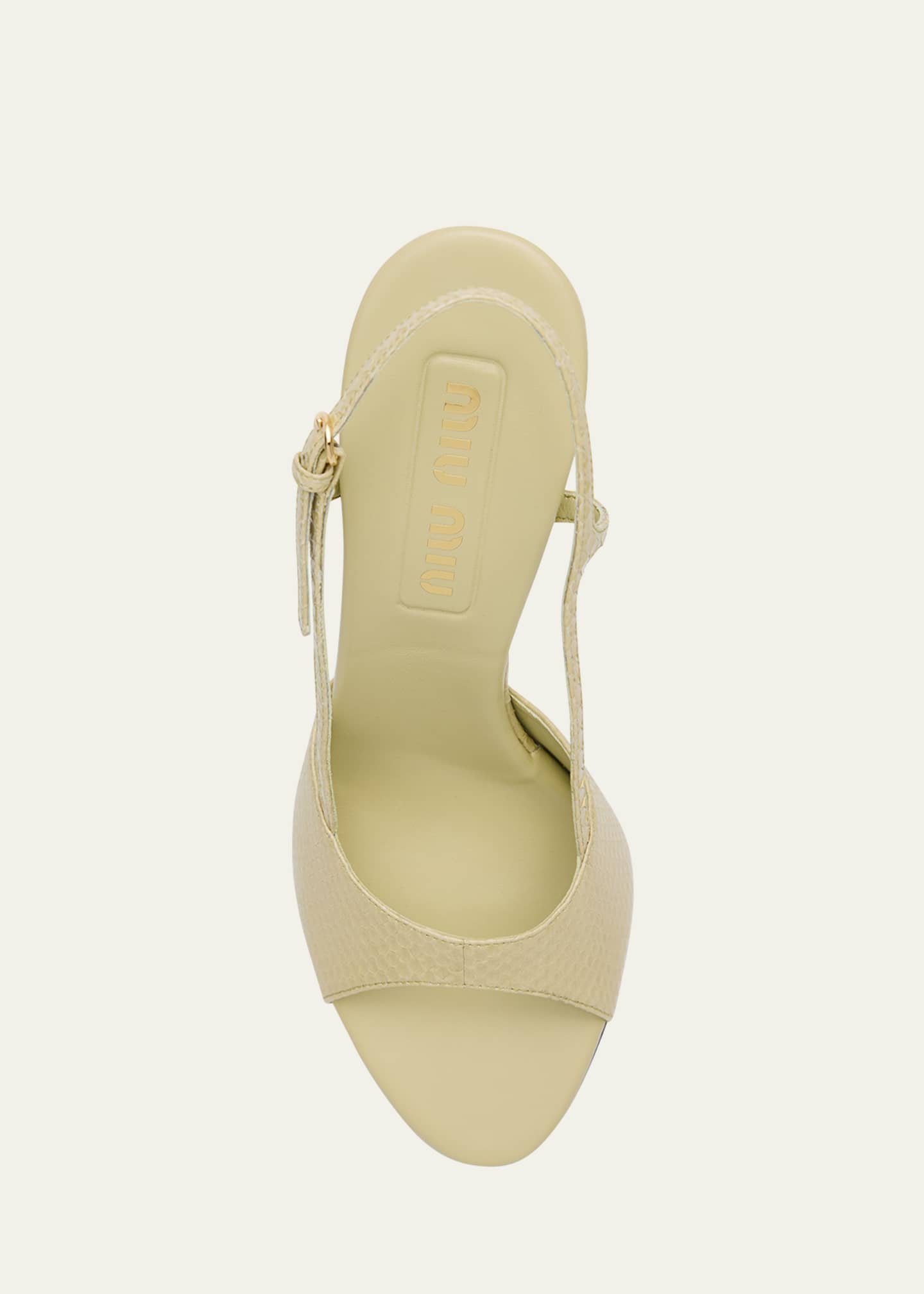 Miu Miu Ayer Snake Slingback Sandals - Bergdorf Goodman