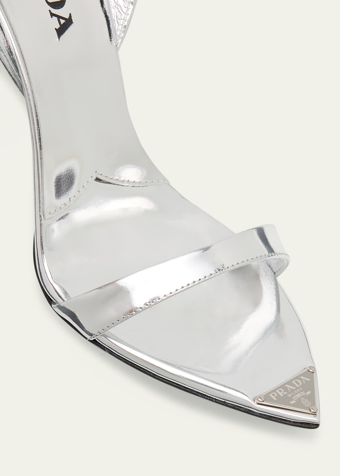 Prada Leather Ankle-Strap Sandals - Bergdorf Goodman