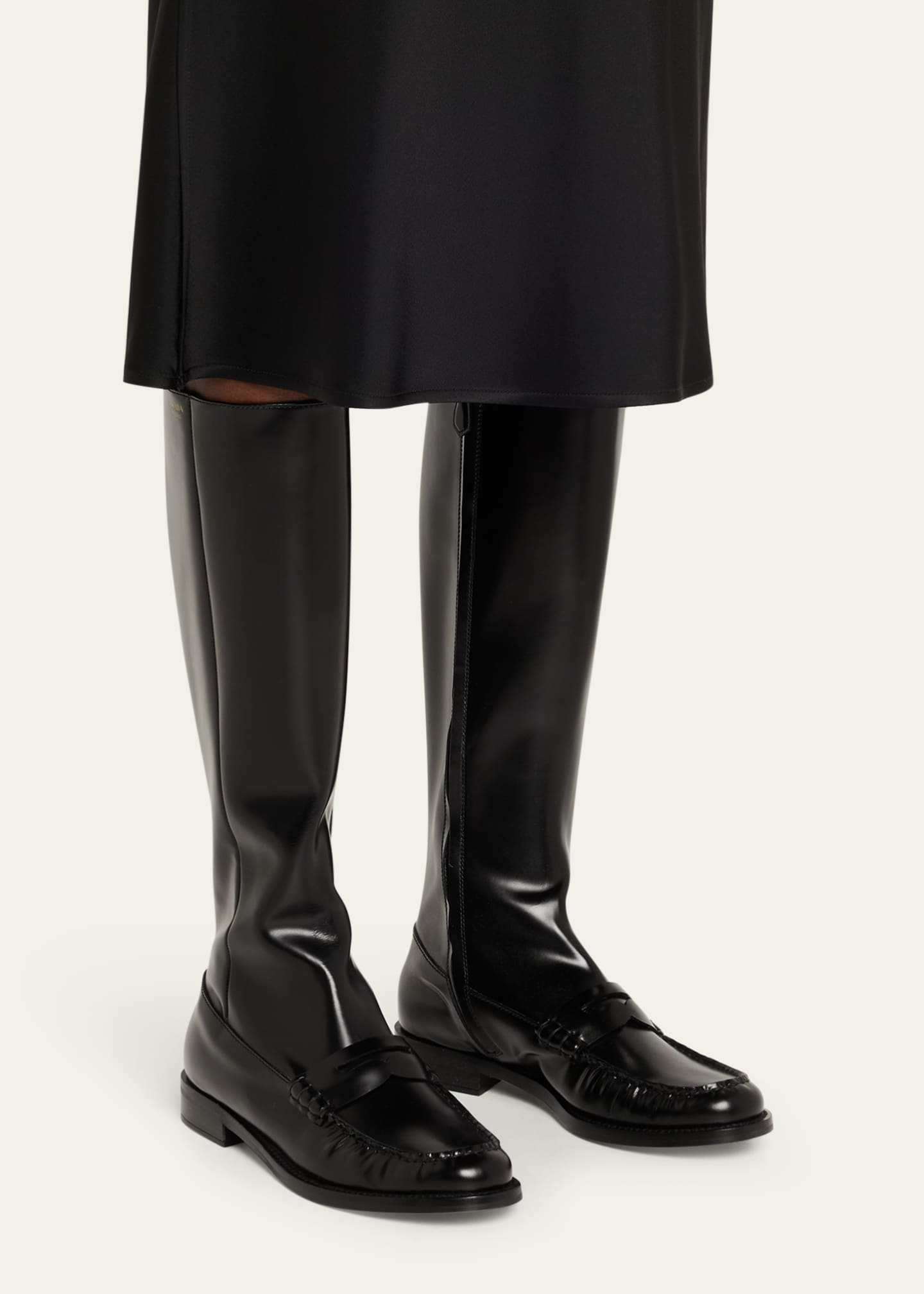 Prada Spazzolato Leather Knee-High Boots Image 2 of 6