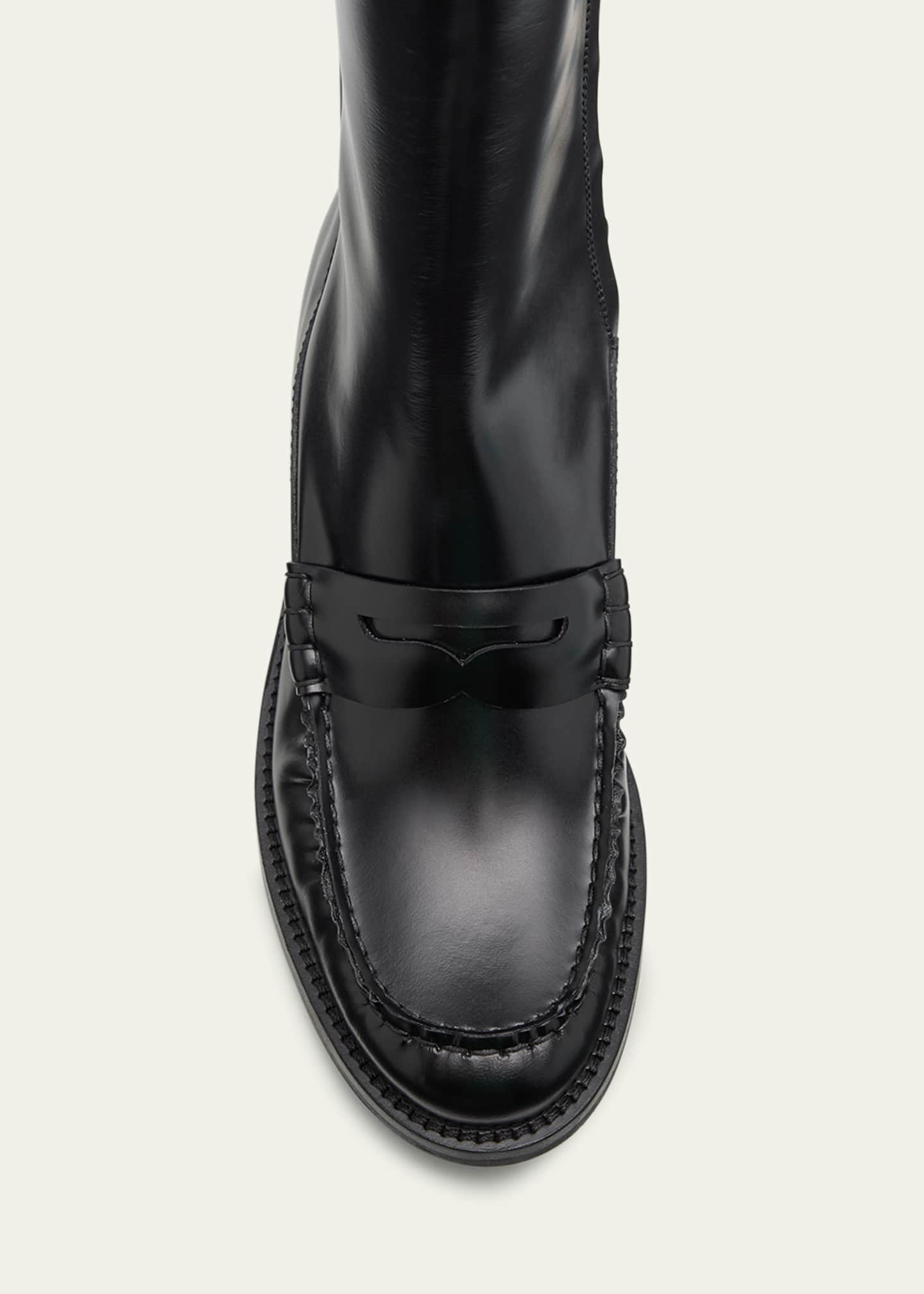 Prada Spazzolato Leather Knee-High Boots Image 6 of 6