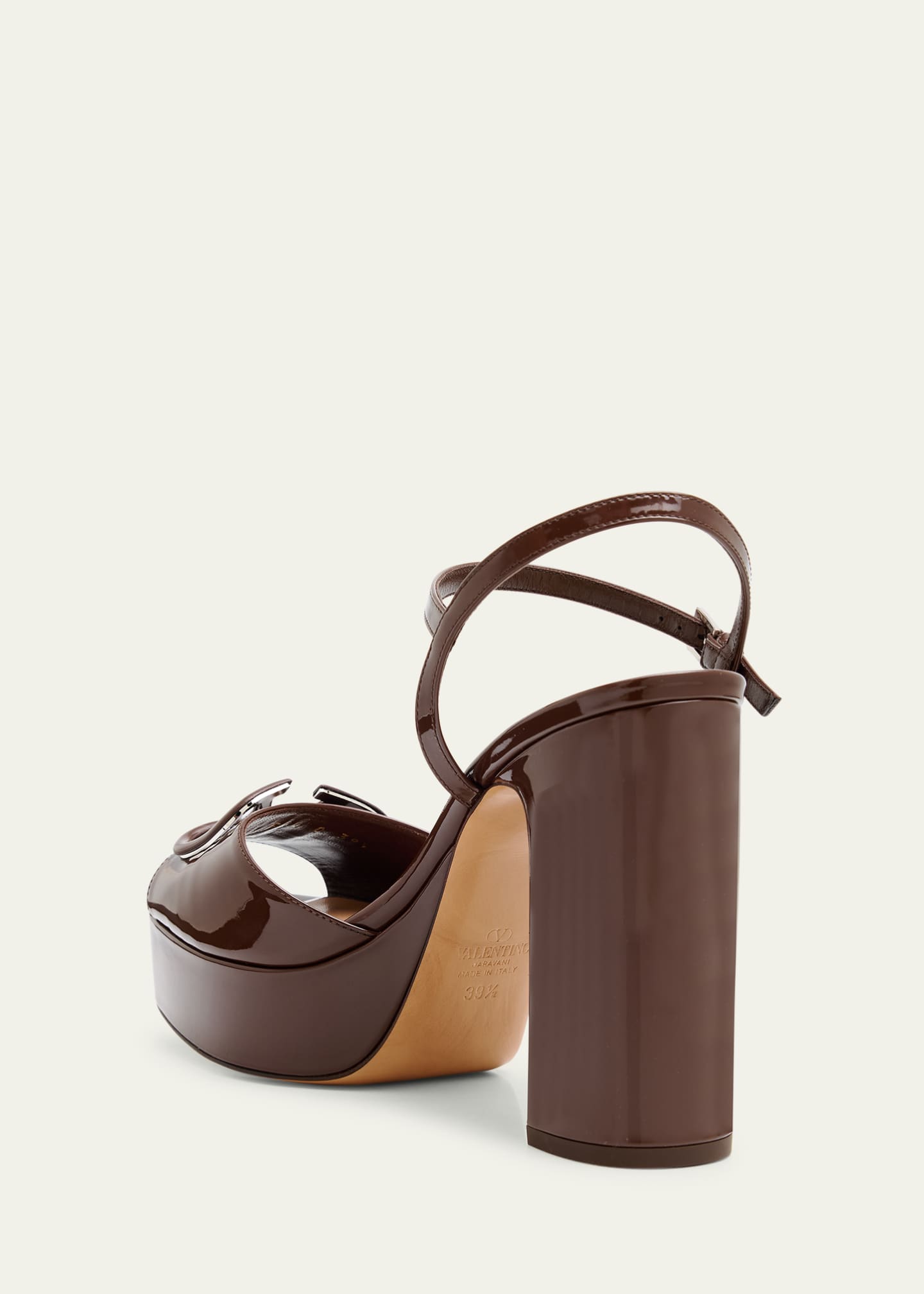 Valentino Garavani VLogo Signature Patent Leather Platform Sandals