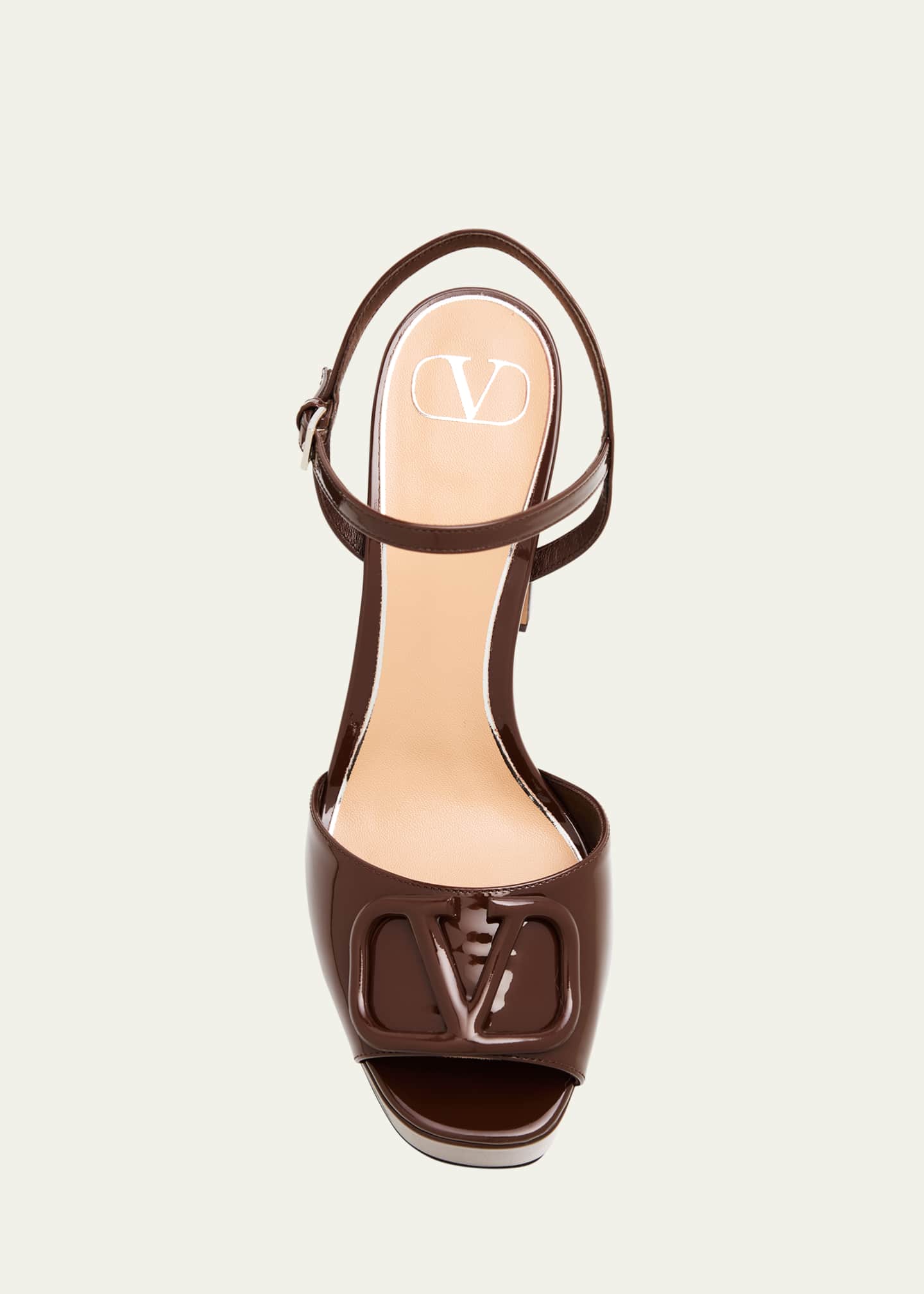 Valentino Garavani VLogo Signature Patent Leather Platform Sandals