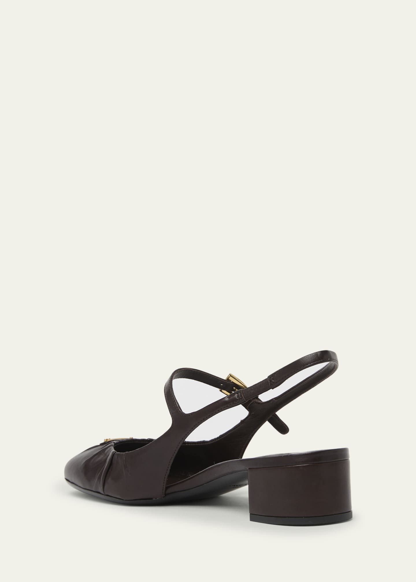 Prada Ruched Toe Mary Jane Leather Pumps - Bergdorf Goodman