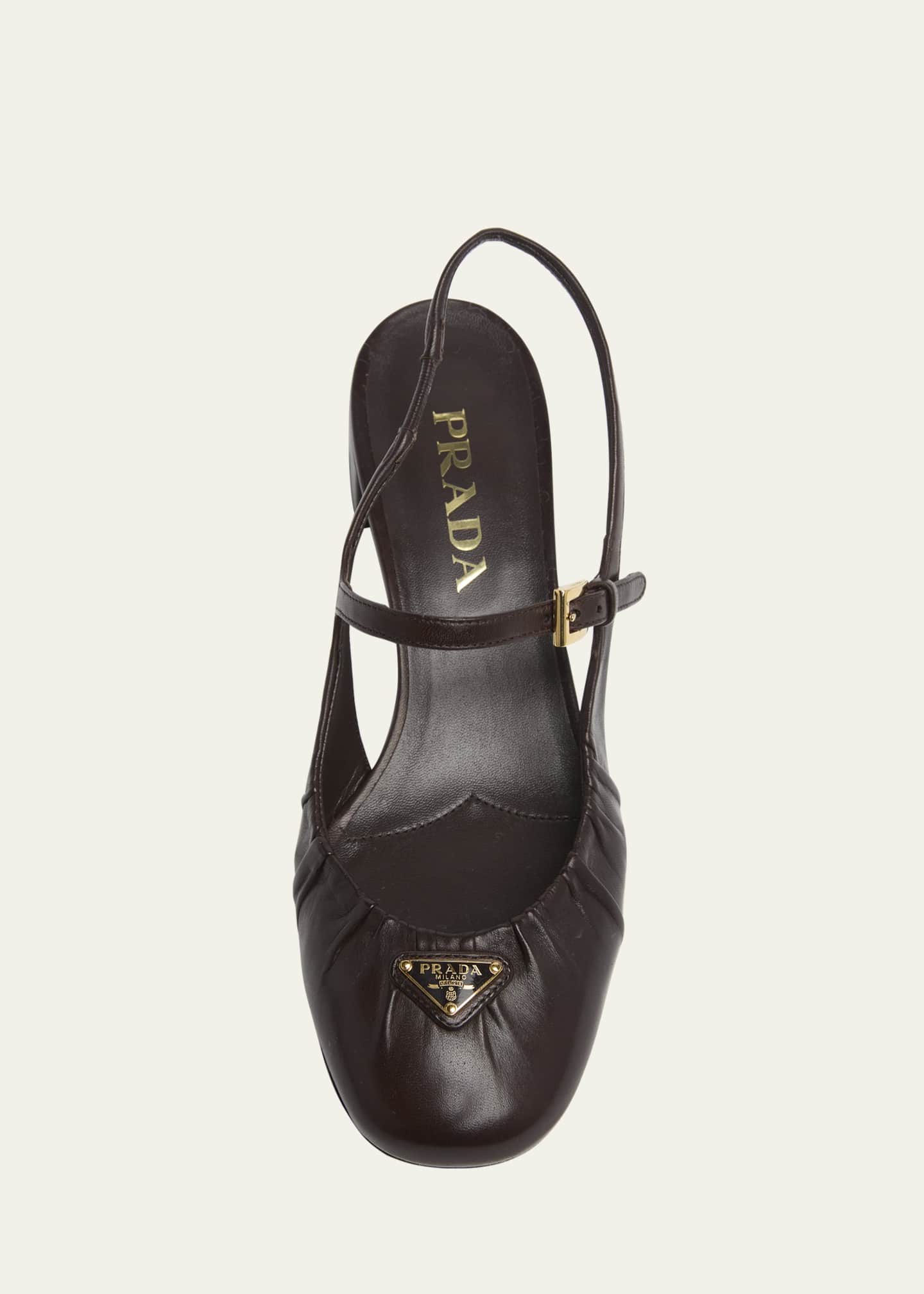 Prada Ruched Toe Mary Jane Leather Pumps - Bergdorf Goodman