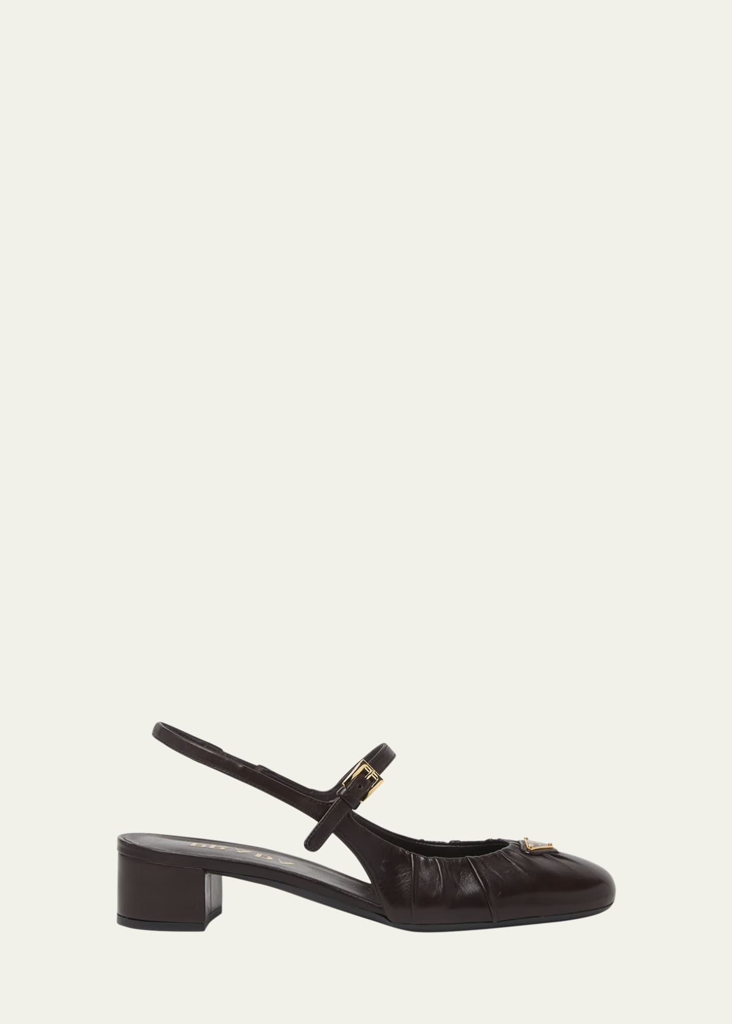 Prada Ruched Toe Mary Jane Leather Pumps - Bergdorf Goodman