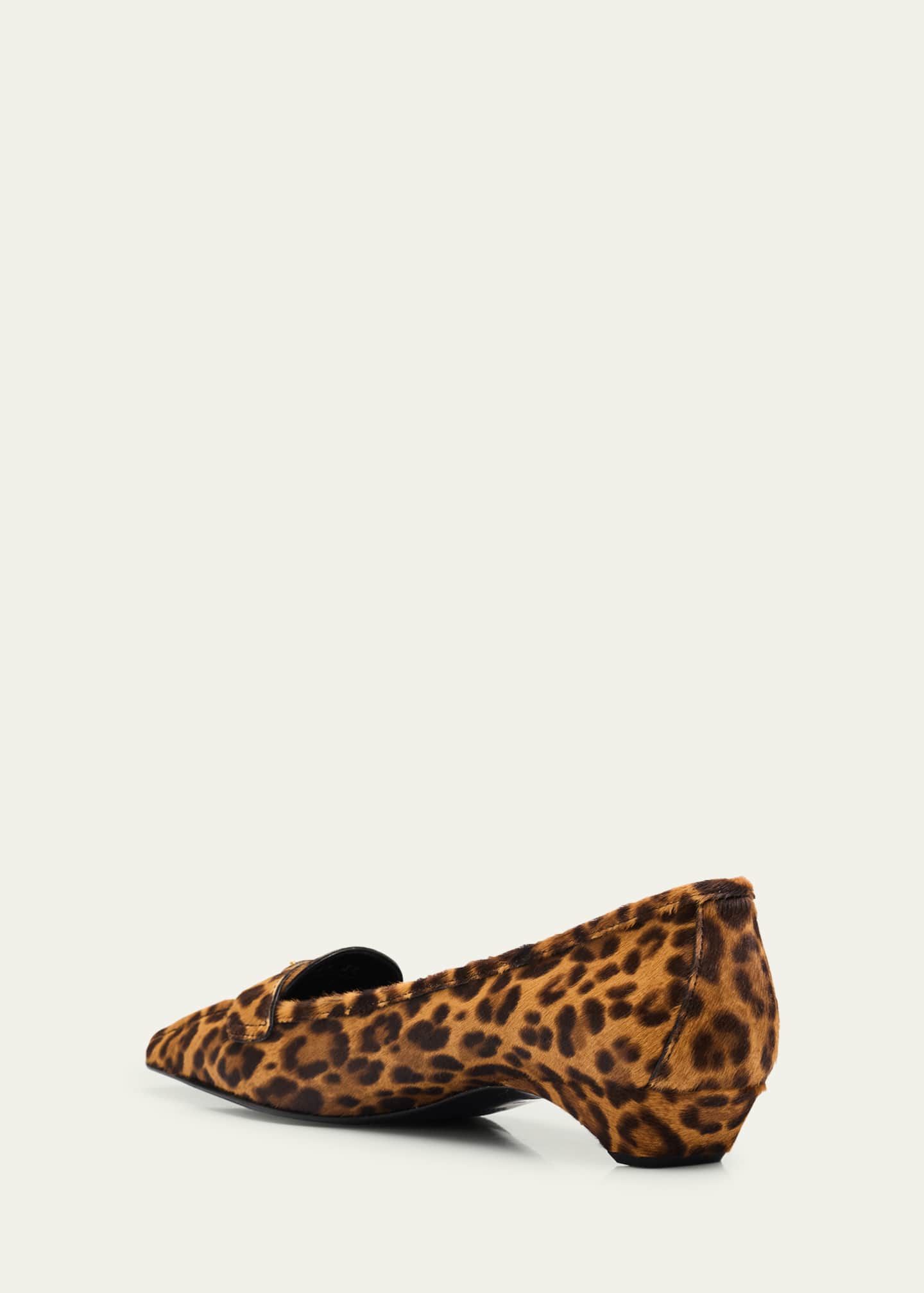 Prada Leopard-Printed Calf Hair Loafers Image 4 of 6